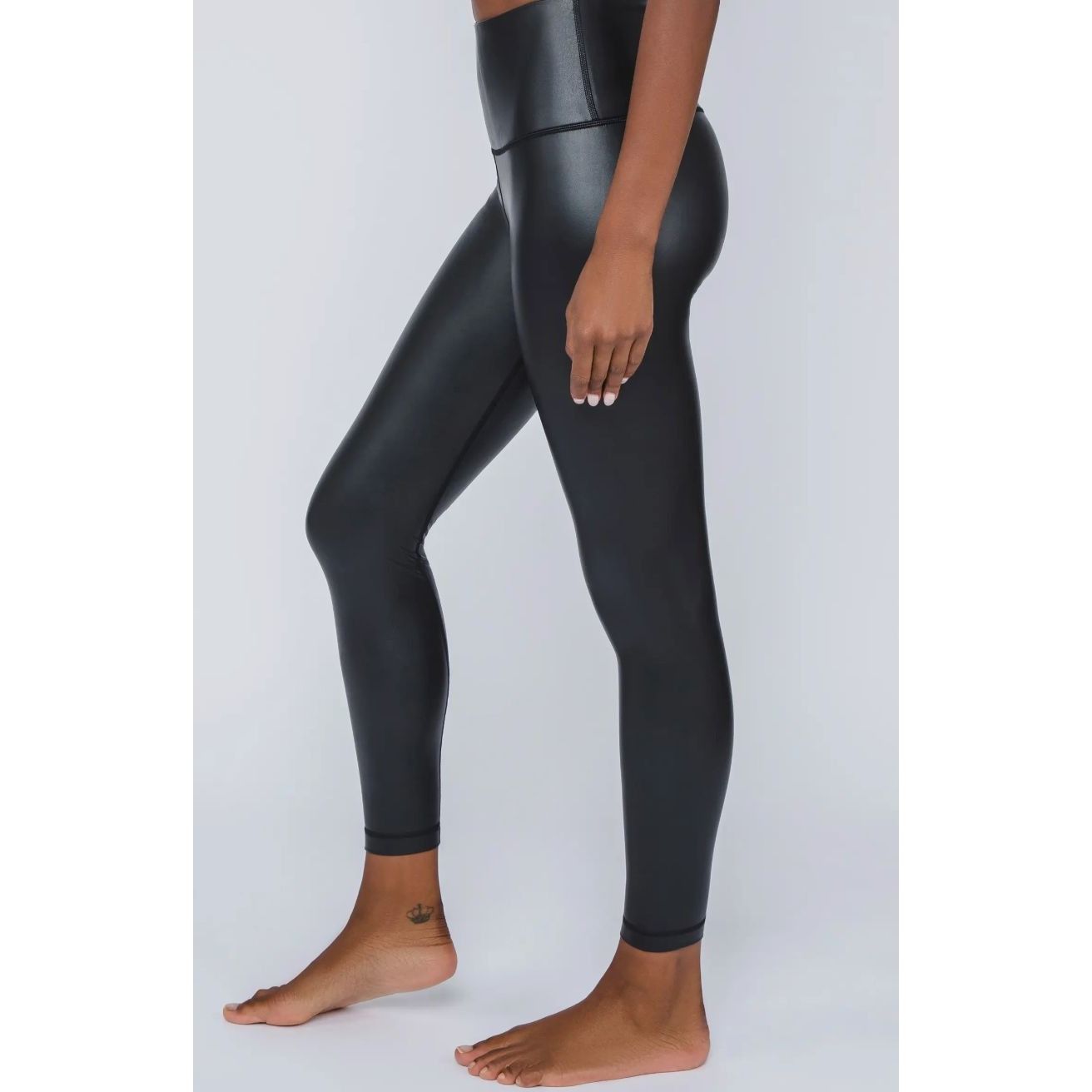 Other 90 Degree By Reflex Black Faux Leather Leggings Size 27" / US 4 / IT 40 - 4 Thumbnail