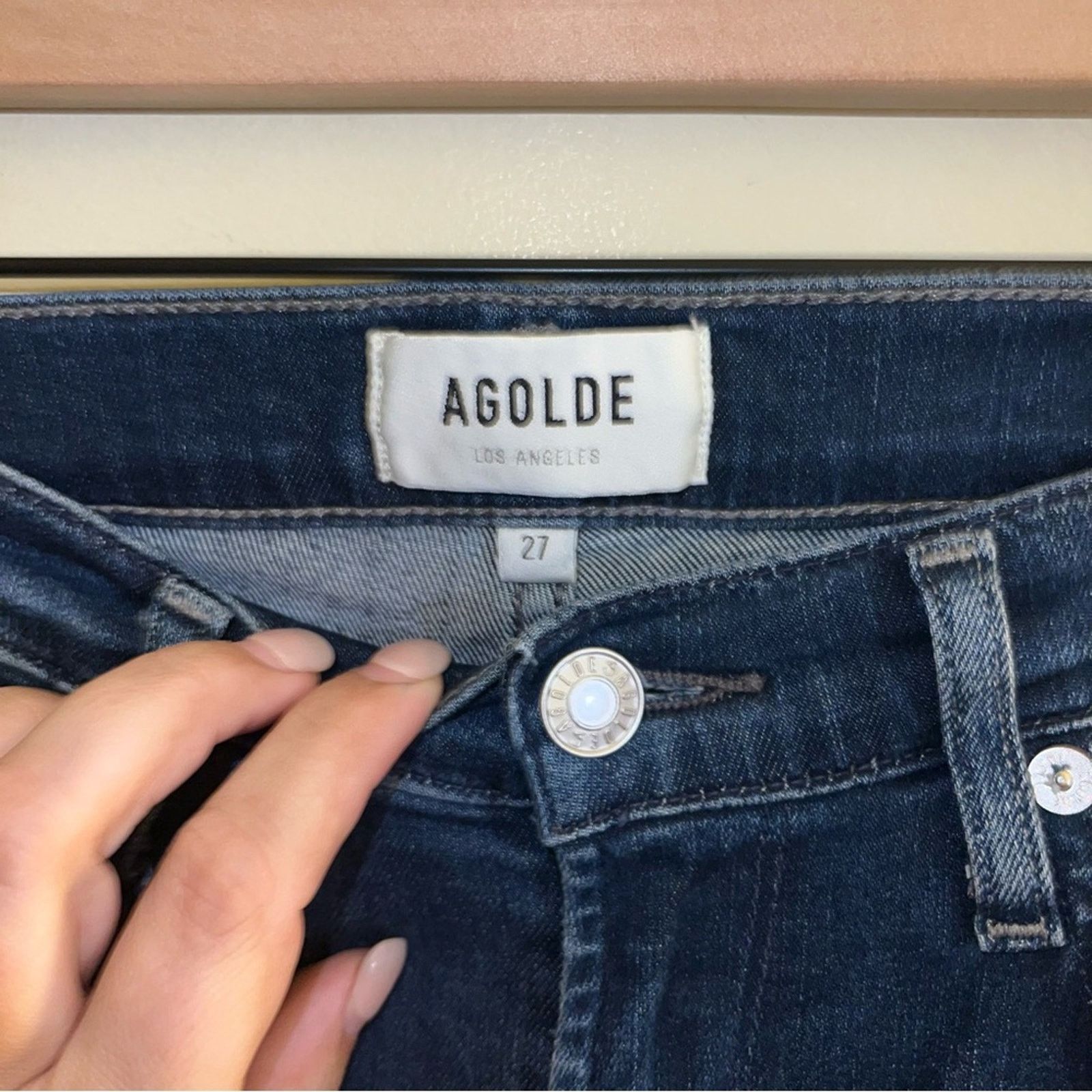 Agolde AGOLDE raw hem straight leg jeans 27 Size 27" / US 4 / IT 40 - 3 Thumbnail