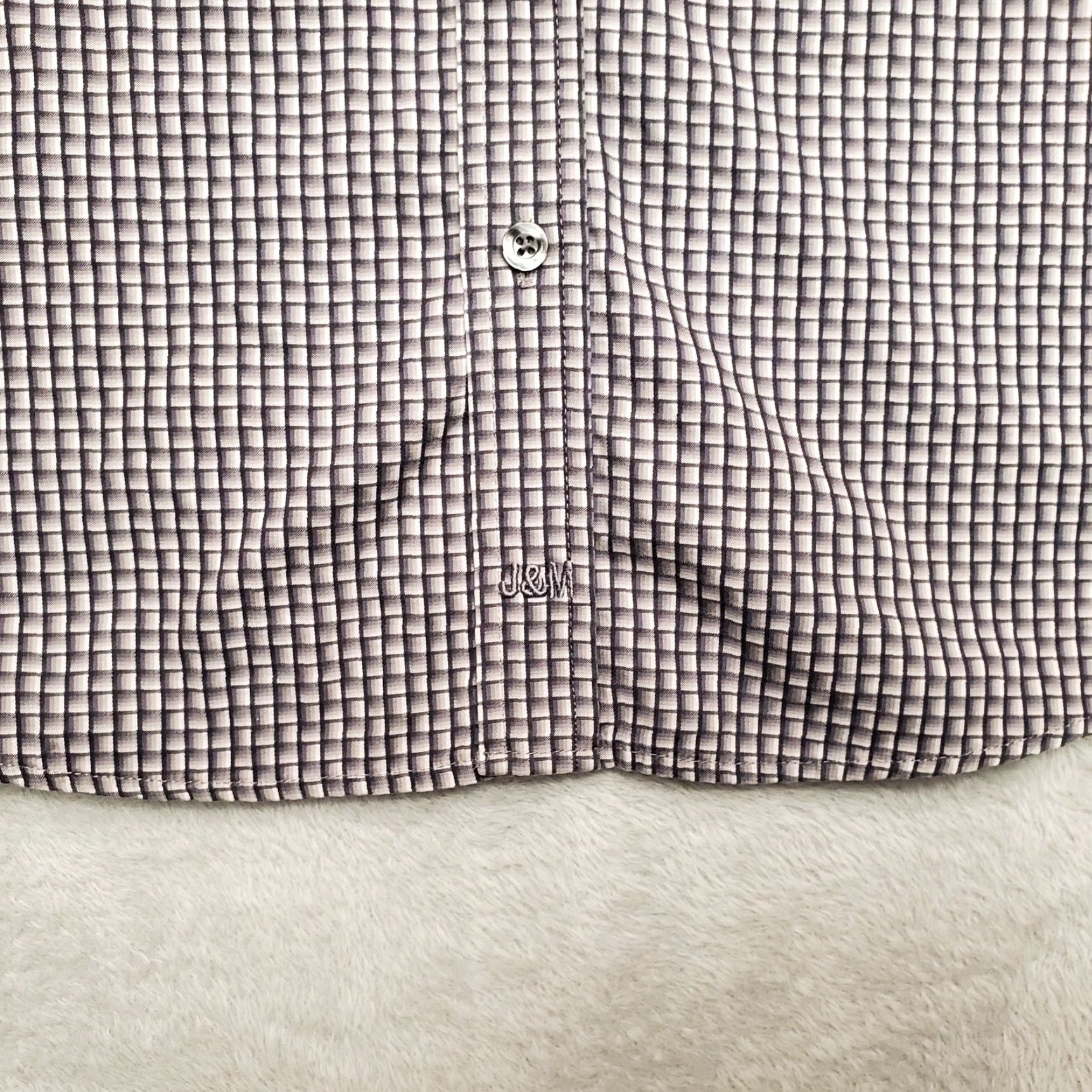 Johnston & Murphy Johnston & Murphy Shirt Men XL Gray Geometric Flip Cuff Long Sleeve Button casual Size US XL / EU 56 / 4 - 4 Thumbnail