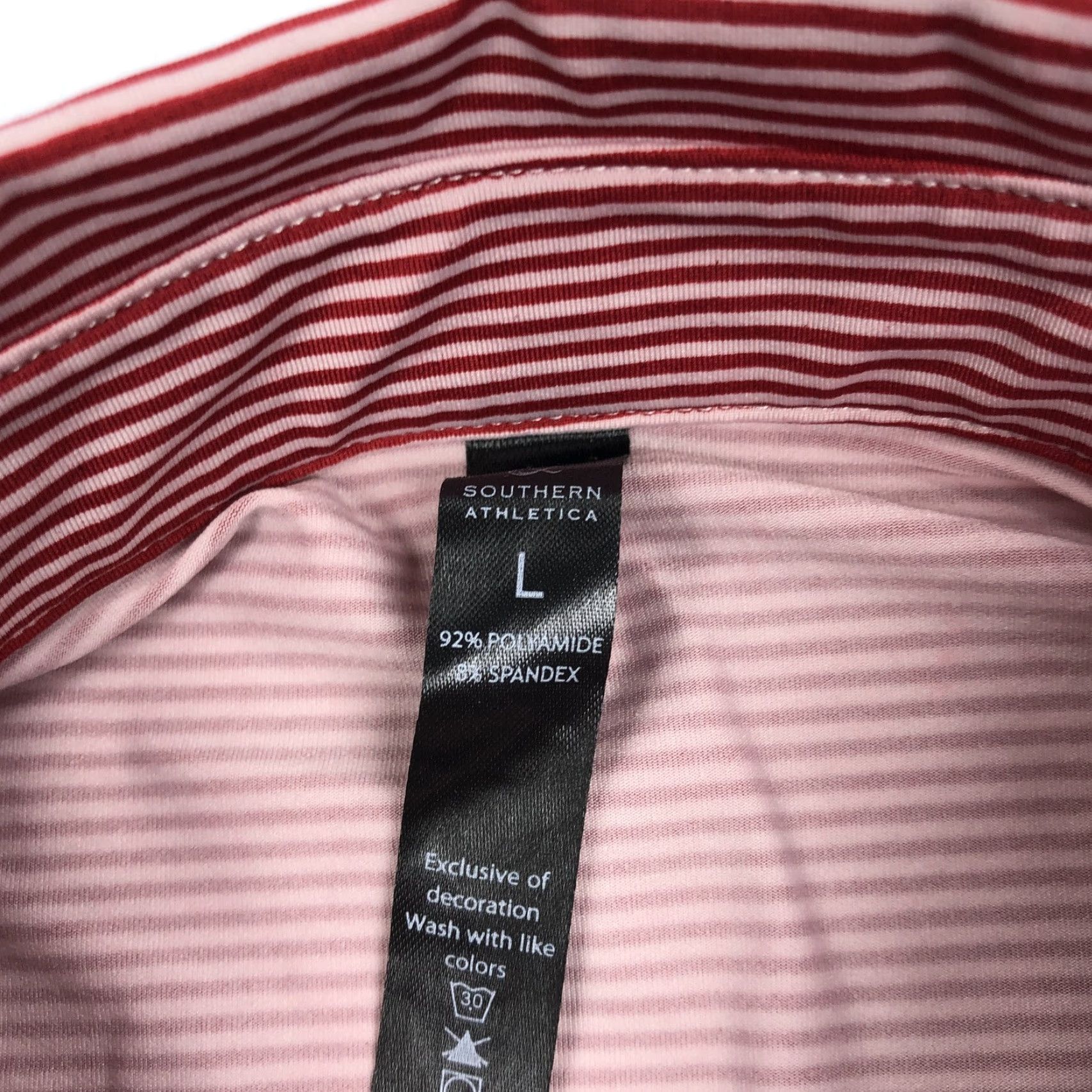 Vintage Southern Athletica Polo Shirt Striped Golf Shirt Men L Red White Performance Polo Shirt Size US L / EU 52-54 / 3 - 5 Thumbnail