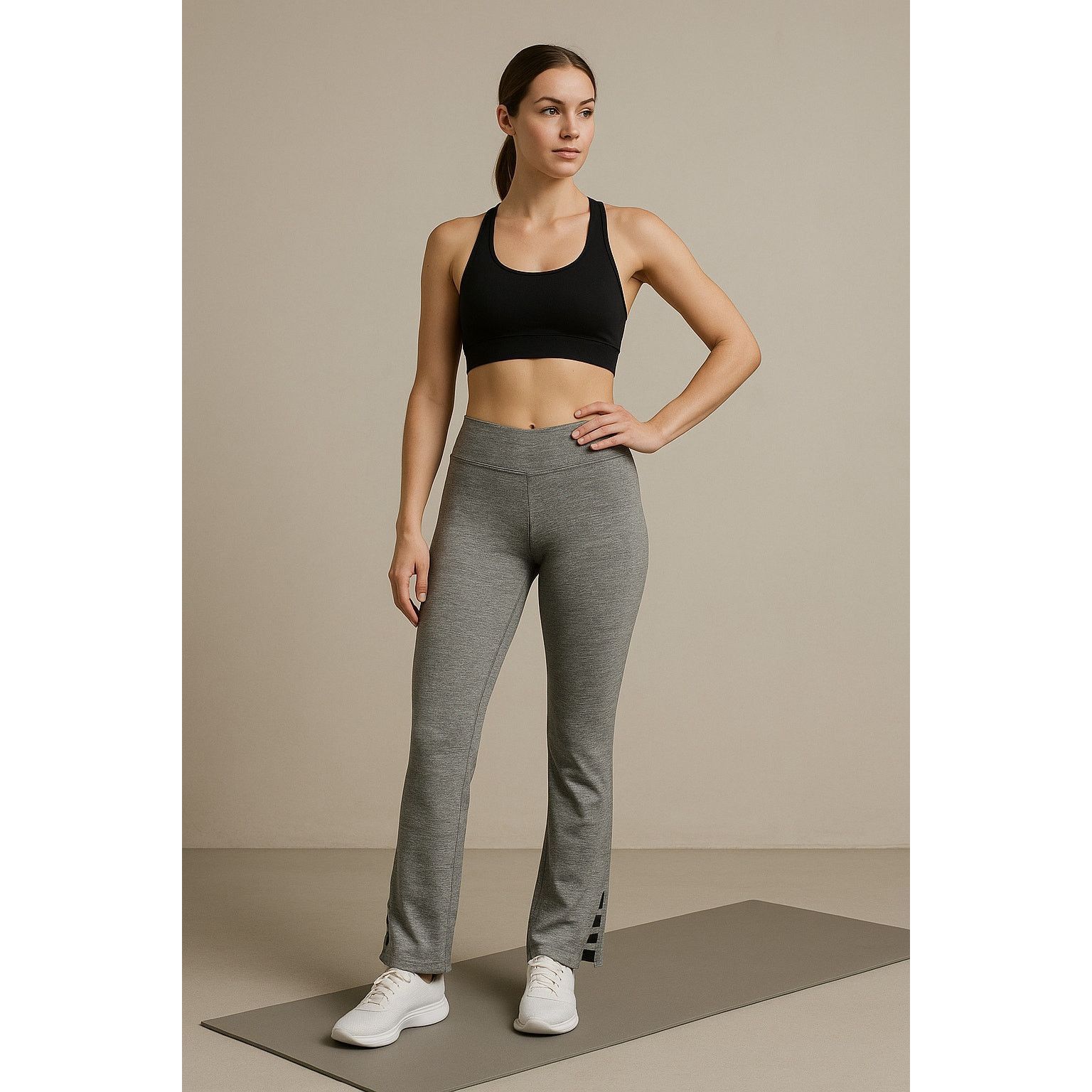 Prana Athleisure Yoga Lounge Gray Heather Bootcut Pants prAna S Size 24" / US 00 / IT 34 - 1 Thumbnail