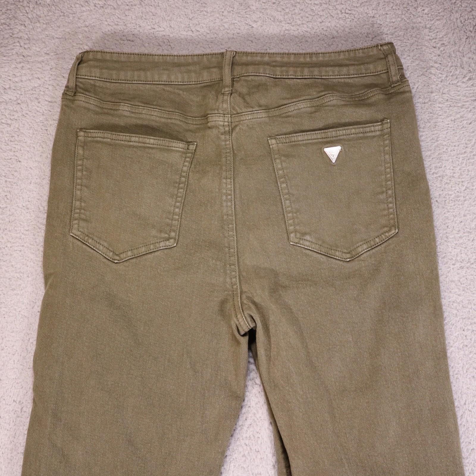 Guess Guess Men Jeans 32W 38L 27I Olive Green Flex Denim Distress Size US 32 / EU 48 - 5 Thumbnail