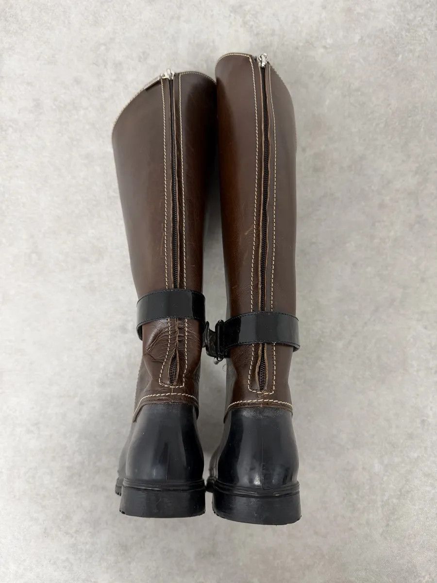Dolce & Gabbana 2000s Dolce & Gabbana Brown & Black Ankle Leather Boots Size US 7 / IT 37 - 8 Thumbnail