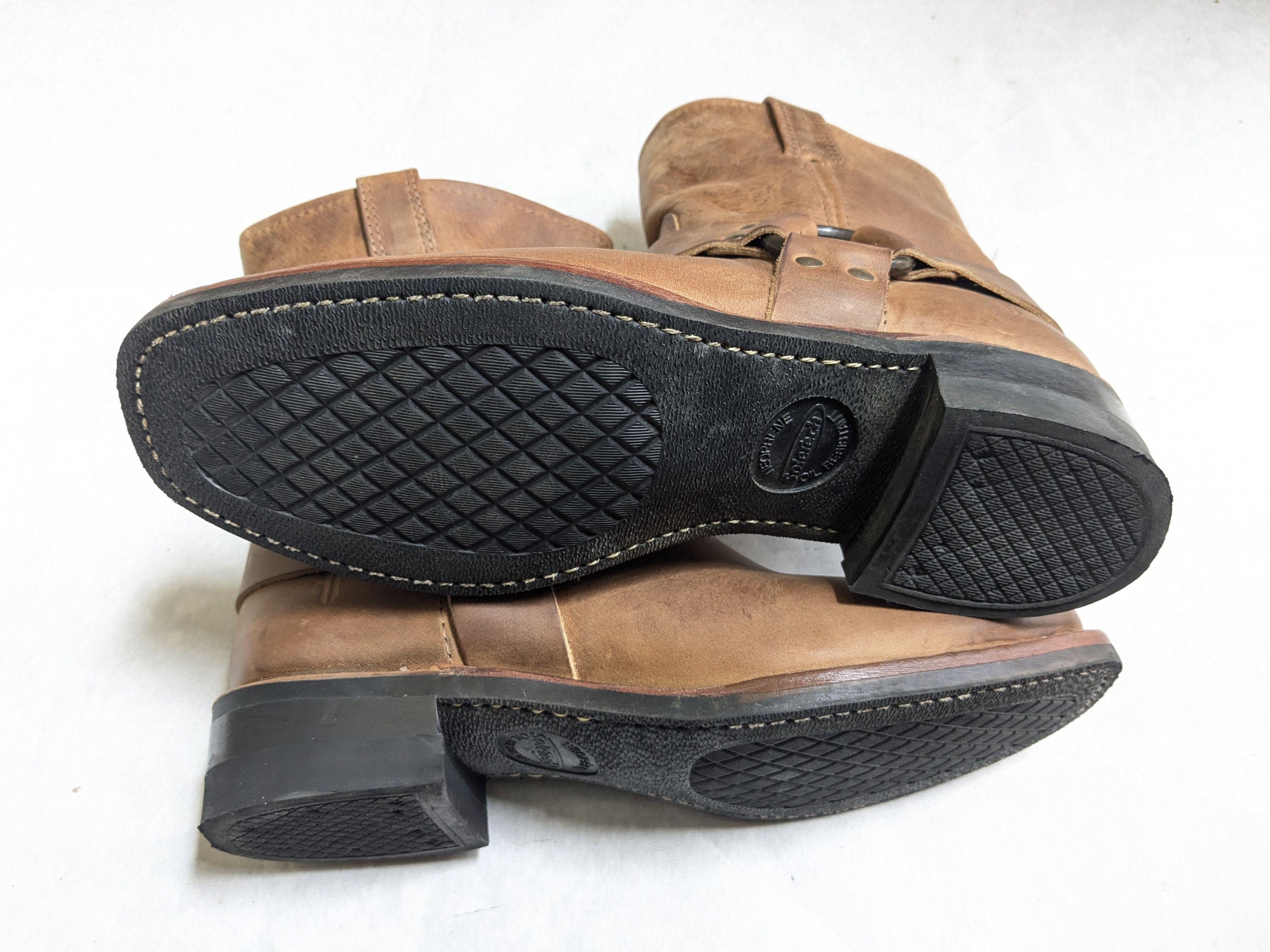 Frye Frye Harness Boots Brown Leather 9 M Buckle Size US 9 / EU 42 - 14 Thumbnail