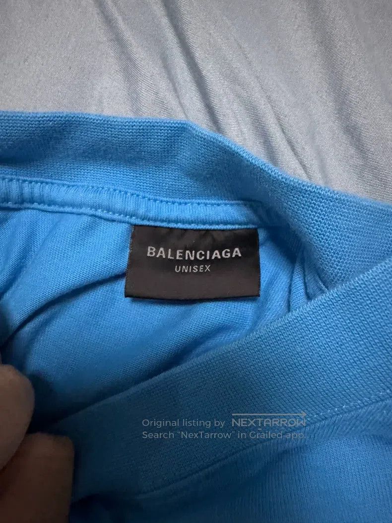 Balenciaga Balenciaga Blue Short Sleeve T-Shirt Size US S / EU 44-46 / 1 - 4 Thumbnail
