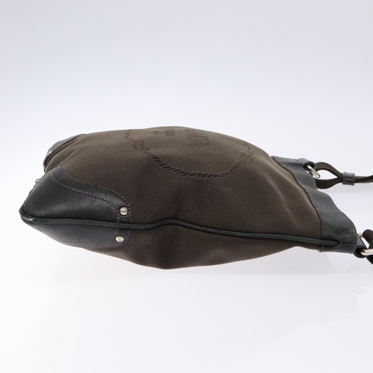Prada PRADA Shoulder Bag Canvas Leather Brown Silver Size ONE SIZE - 4 Thumbnail