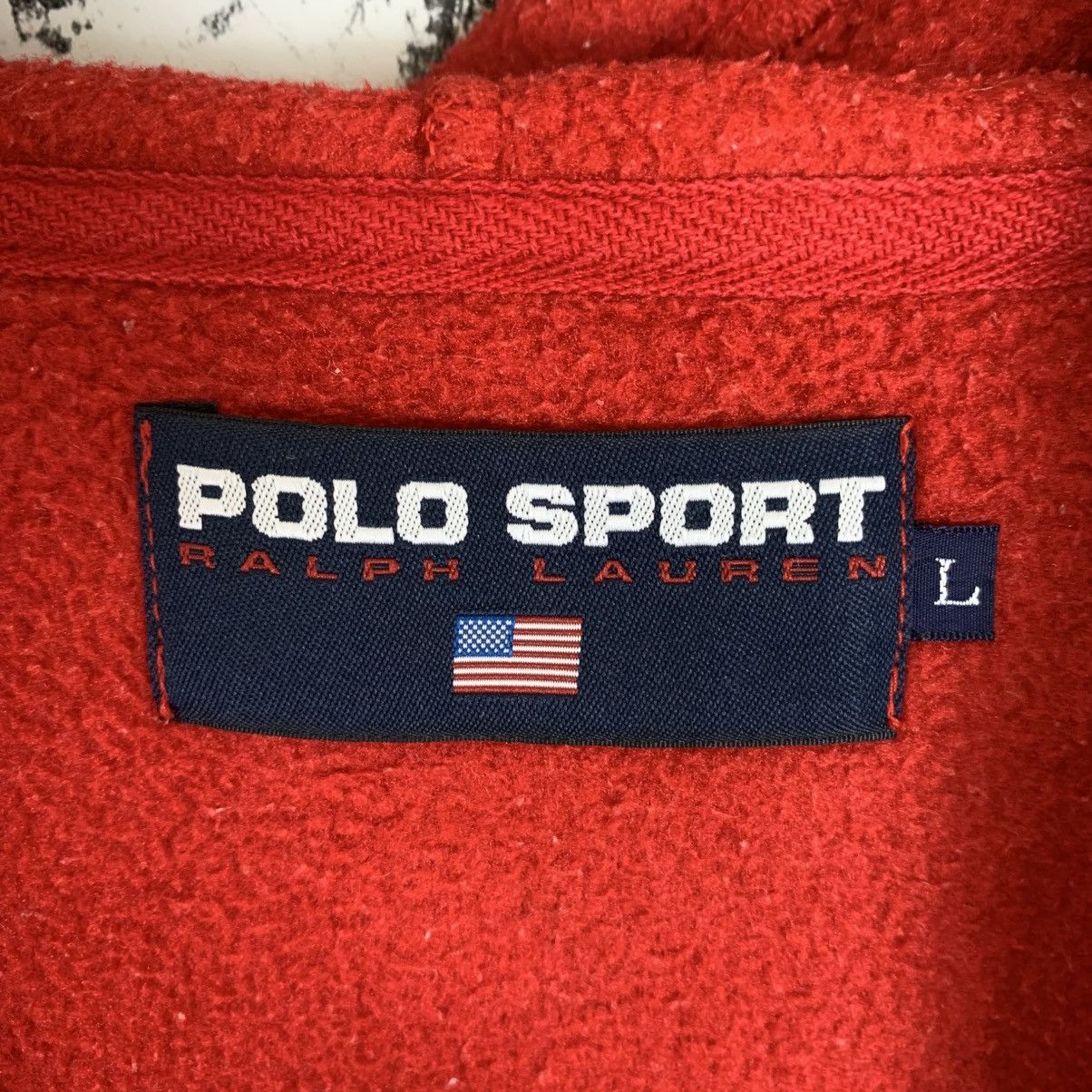 Designer Polo Sport Fleece Zipper Hoodie Size L / US 10 / IT 46 - 7 Thumbnail