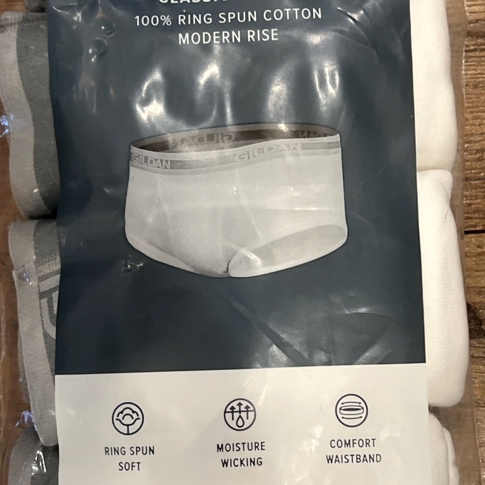 Gildan Gildan Select Men’s 2XL Briefs 44”-46” 100% Ring Spun Cotton Modern Rise 6 Pack White Size US 39 - 6 Thumbnail