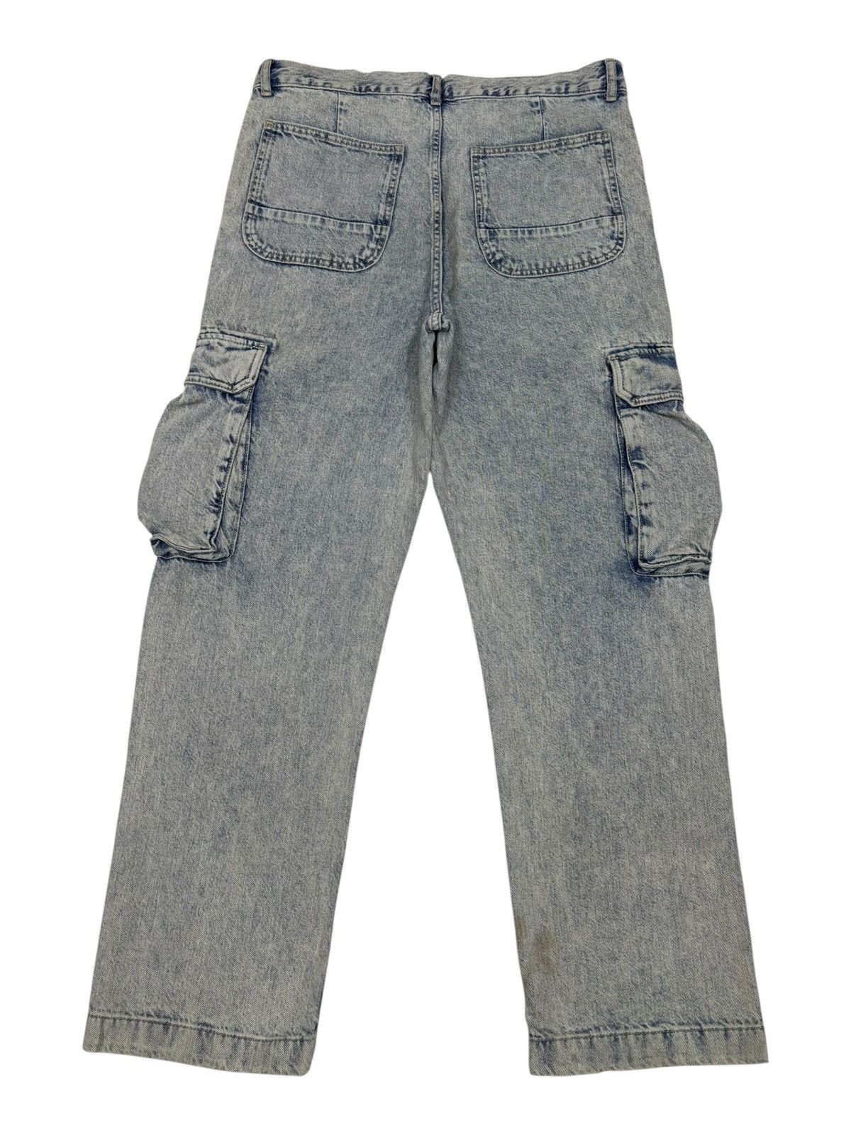 Kapital Vintage Zara Blue Wash Cargo Denim Jeans Size US 36 / EU 52 - 2 Thumbnail