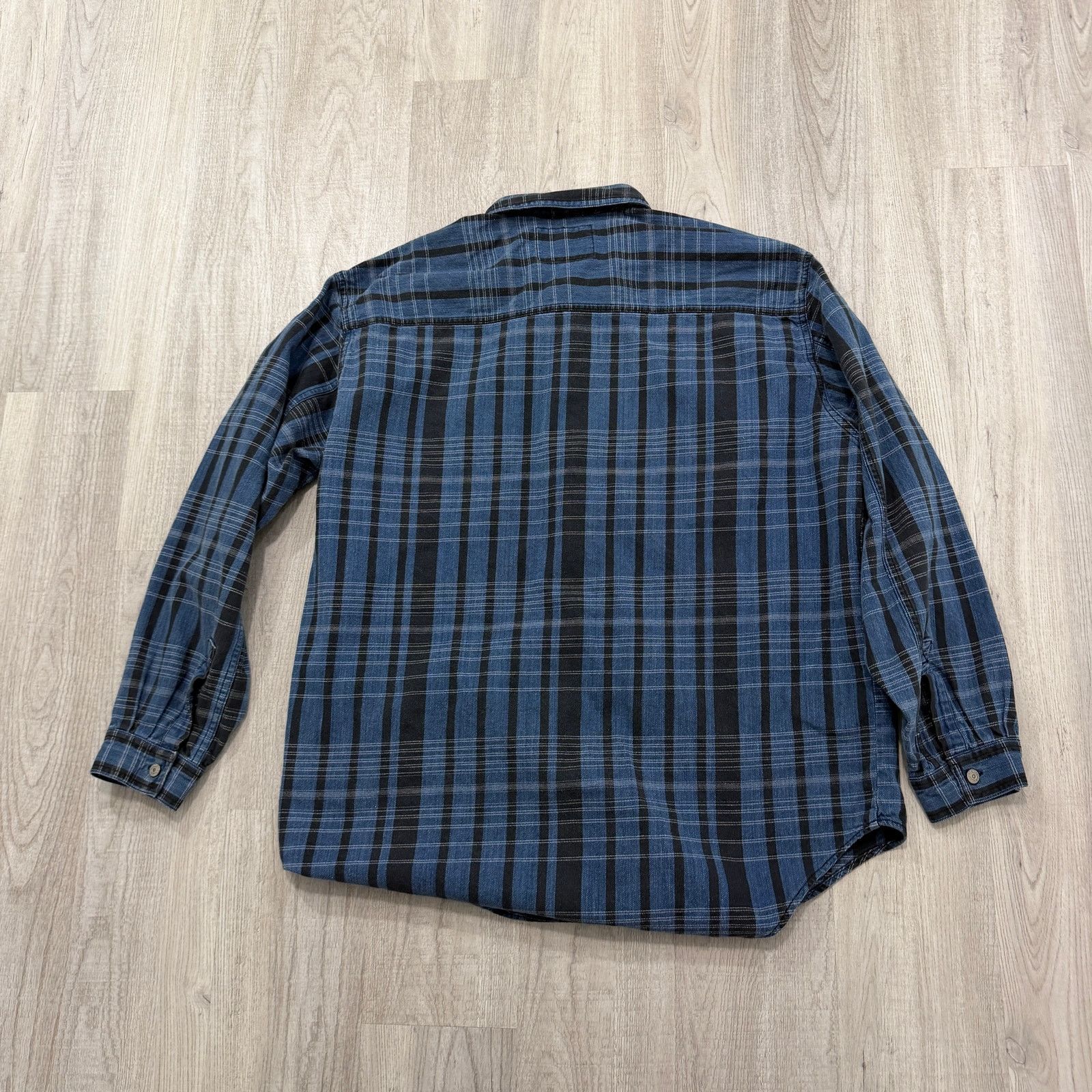 Levi's Vintage Levis Plaid Denim Button Shirt Extra Large 1996 Size US XL / EU 56 / 4 - 7 Thumbnail