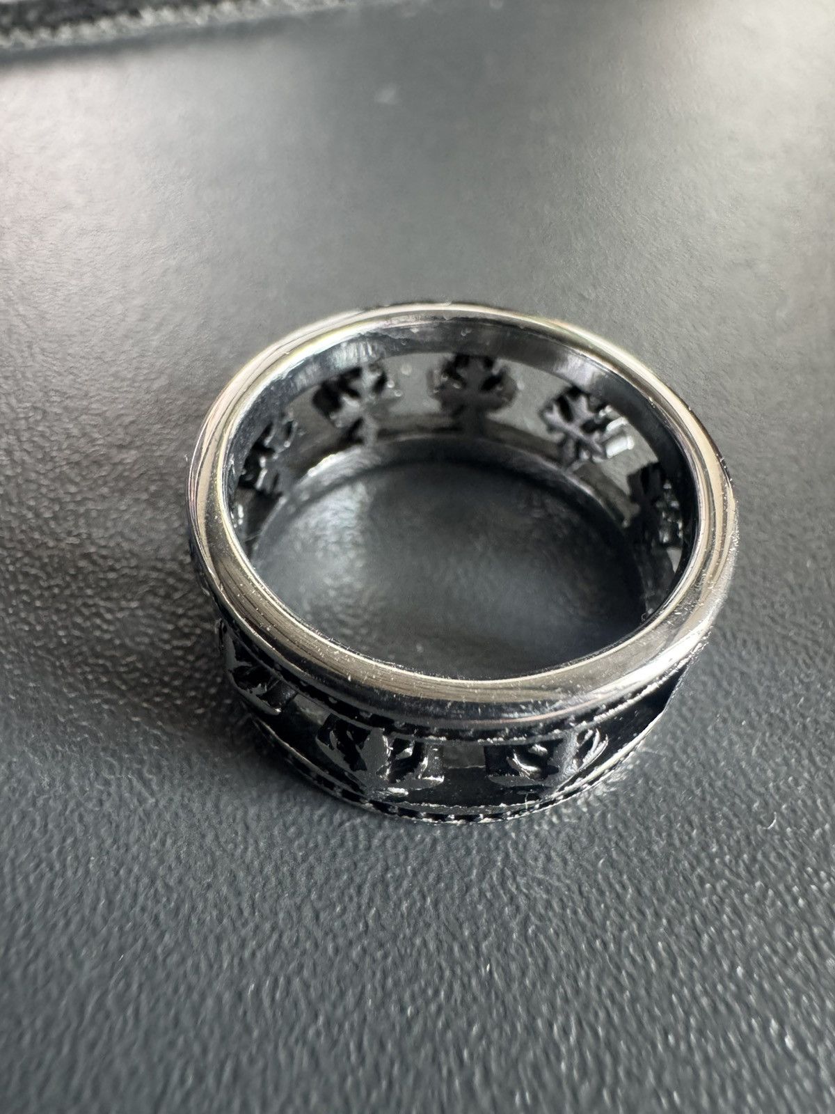 Other Gothic Silver Band Ring - Opium Aesthetic Size ONE SIZE - 3 Thumbnail