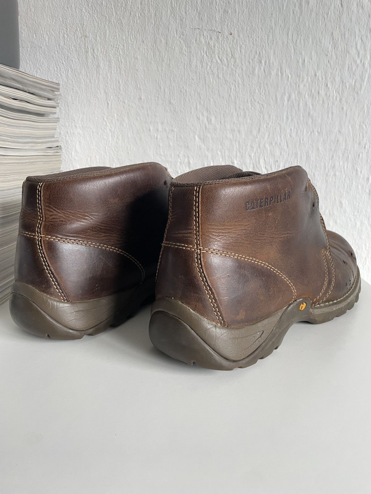 Caterpillar Caterpillar Distressed Leather Work Boots Patina size 46 Size US 12.5 / EU 45-46 - 14 Thumbnail