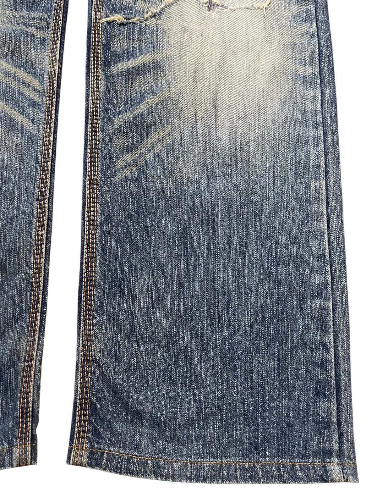 Edwin Vintage Edwin Faded Wash Style Distressed Baggy Jeans Size US 36 / EU 52 - 8 Thumbnail