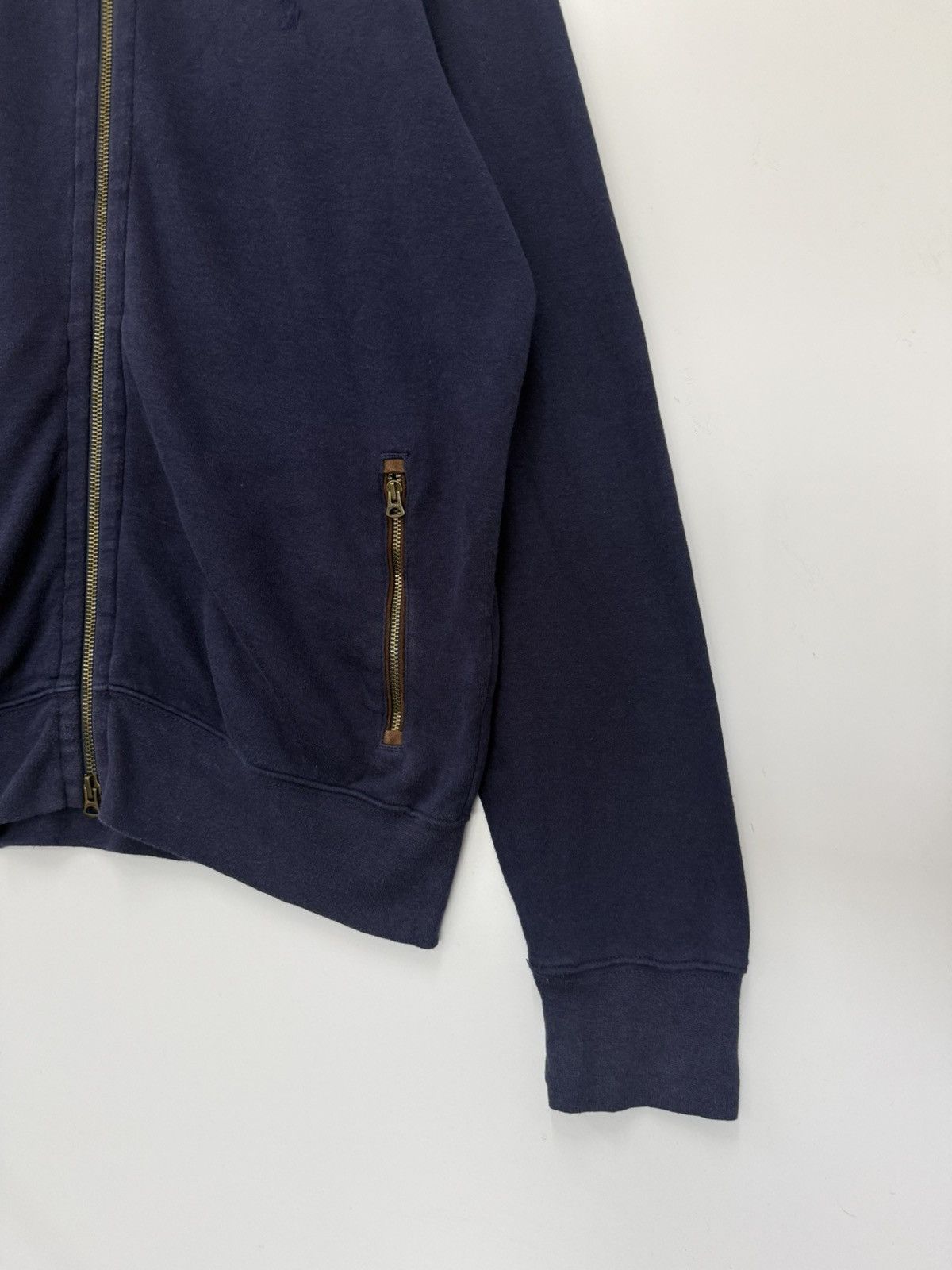 Polo Ralph Lauren 🔥 Polo Ralph Lauren Small Pony Leather Part sweat Jacket -L Size US L / EU 52-54 / 3 - 2 Thumbnail