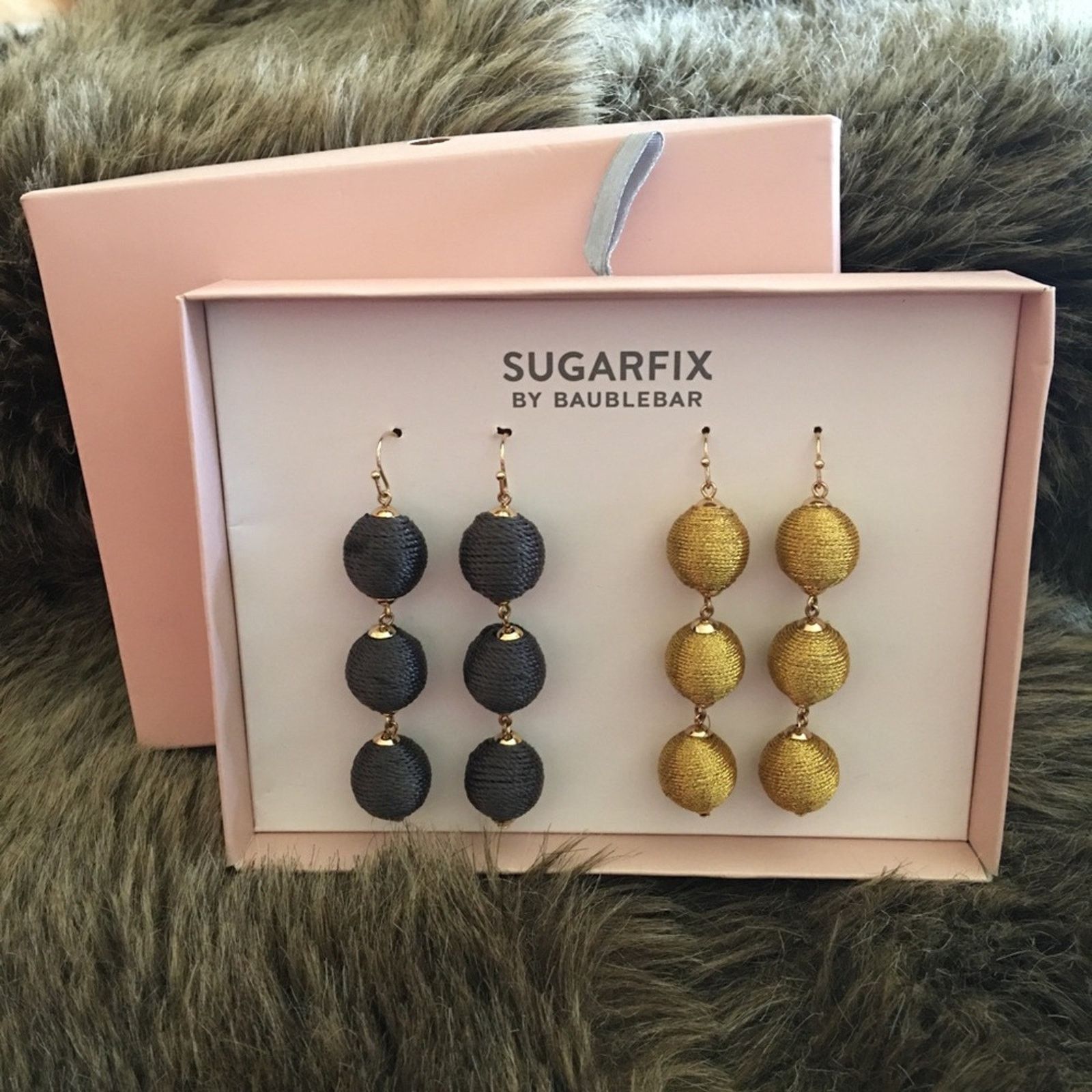 Jewelry Sugarfix By Baublebar Boxed Set Of Two Earrings in Black, Women's
