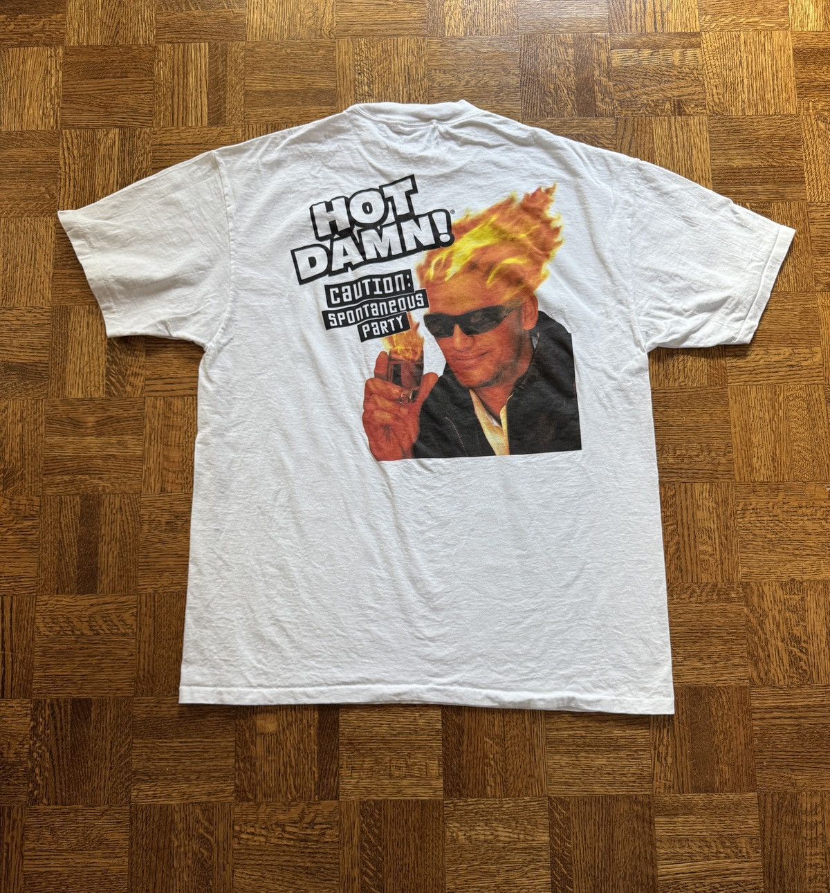 Vintage Vintage 90s Hot Damn! Dekuyper Liqueur Graphic Tee Size US XL / EU 56 / 4 - 1 Thumbnail