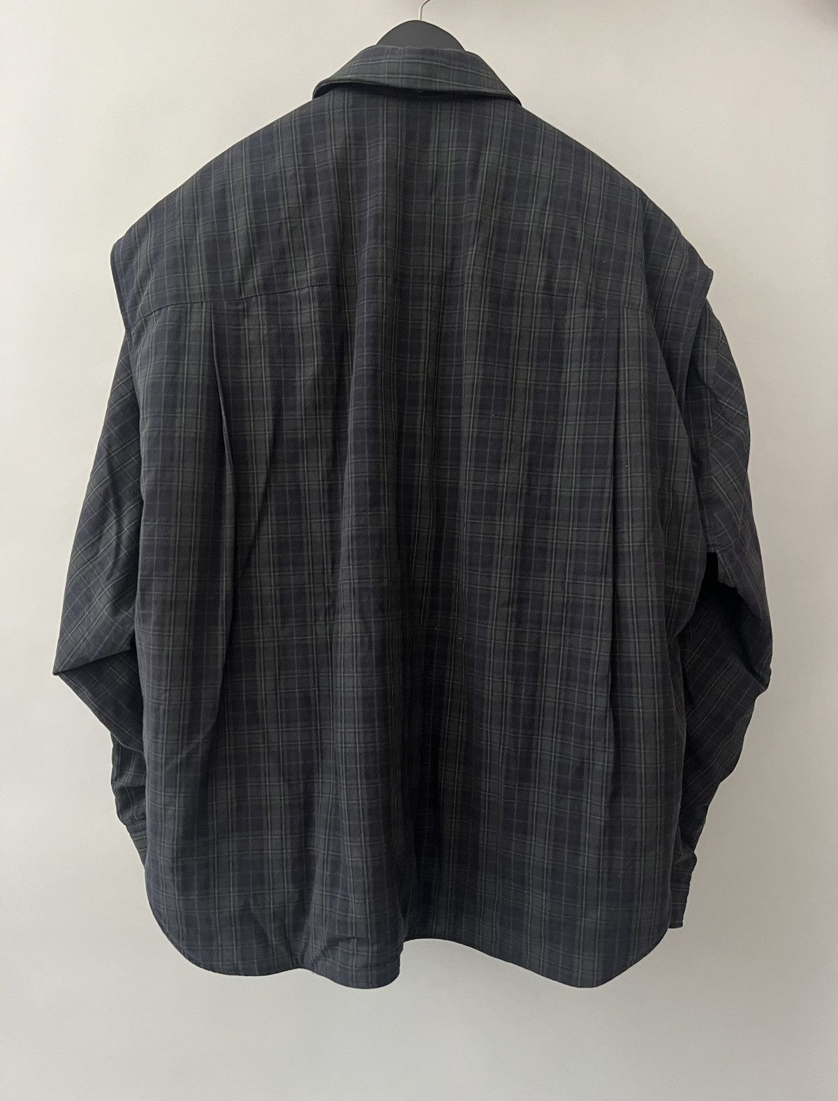 Balenciaga Balenciaga Check Oversized Padded Flannel Shirt Size US XL / EU 56 / 4 - 7 Thumbnail