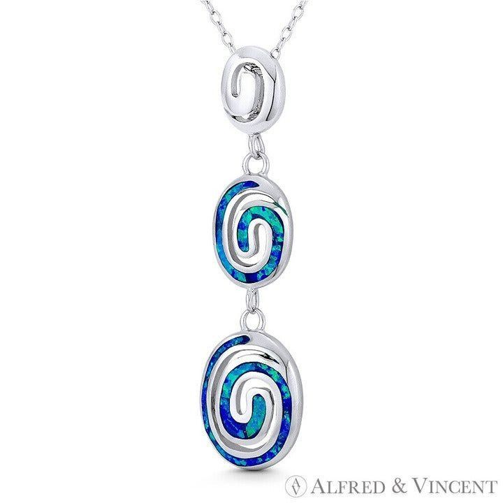 Other Triple Oval Spiral Charm Created Opal Pendant Size ONE SIZE - 1 Preview