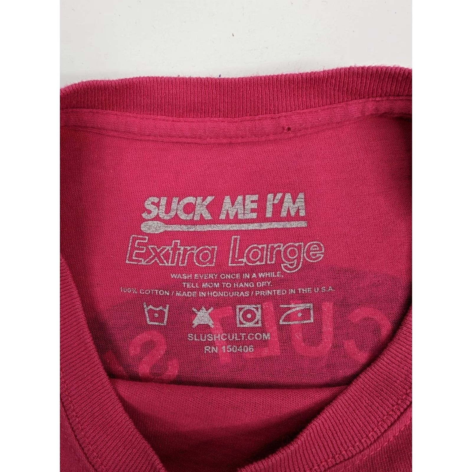 Vintage Suck Me I'm T-Shirt Pink XL Slushcult Sucks! "Stay Away Loser" Skater Wear Shirt Unisex Adults Mens Womens Size US XL / EU 56 / 4 - 6 Thumbnail