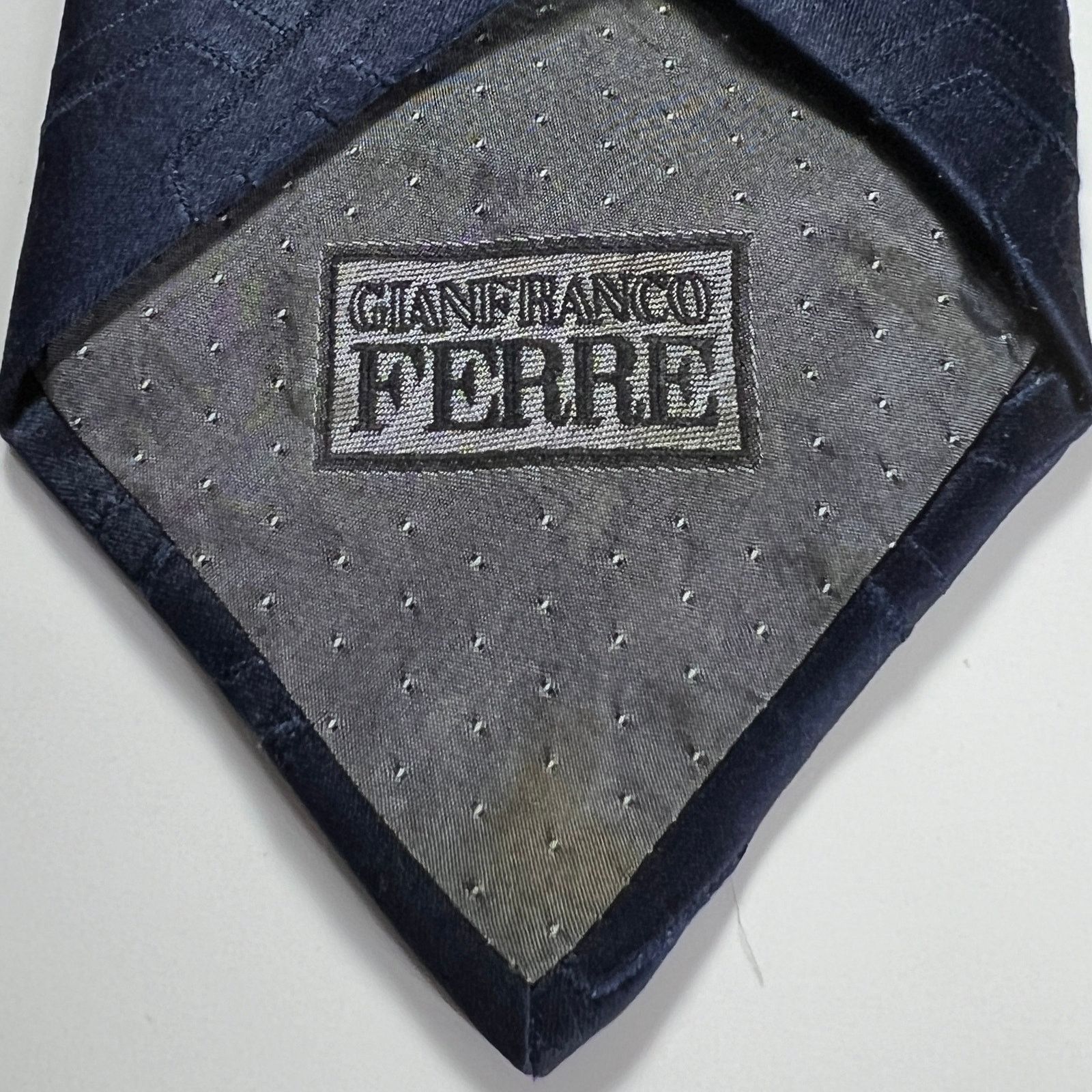 Gianfranco Ferre Gianfranco Ferre Men's Italy Tie Blue Gray 100% Silk Necktie Size ONE SIZE - 3 Thumbnail