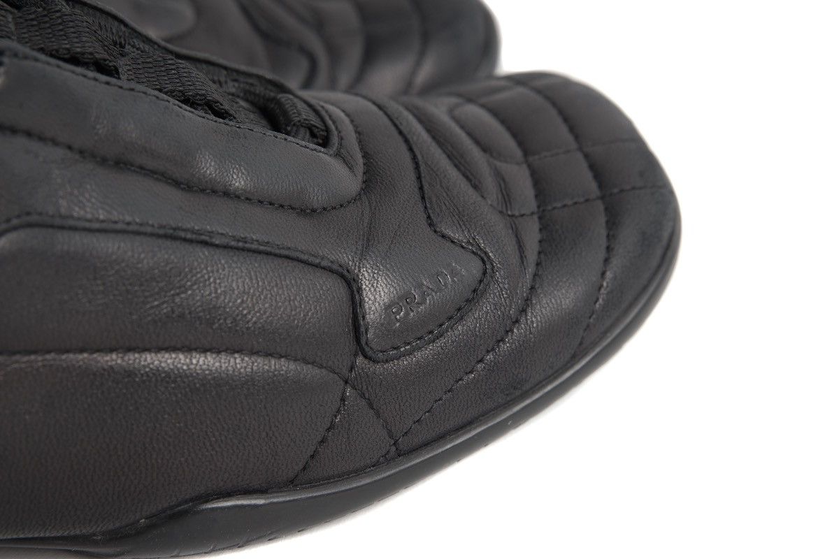 Prada Prada S/S2000 Black Leather Sneakers Size US 6 / IT 36 - 9 Thumbnail