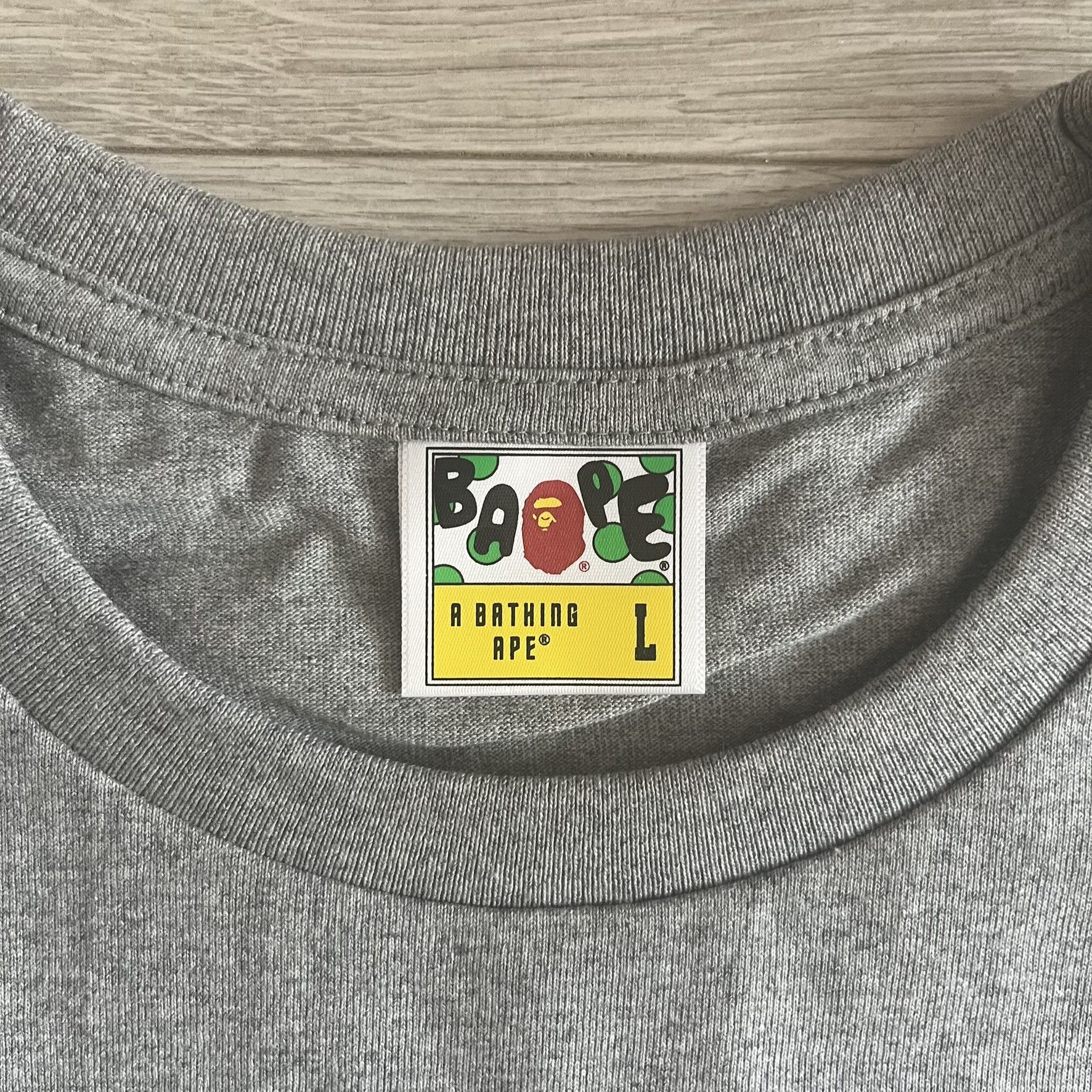 Bape Bape By Bathing Ape Gray Tee Large Size US L / EU 52-54 / 3 - 7 Thumbnail