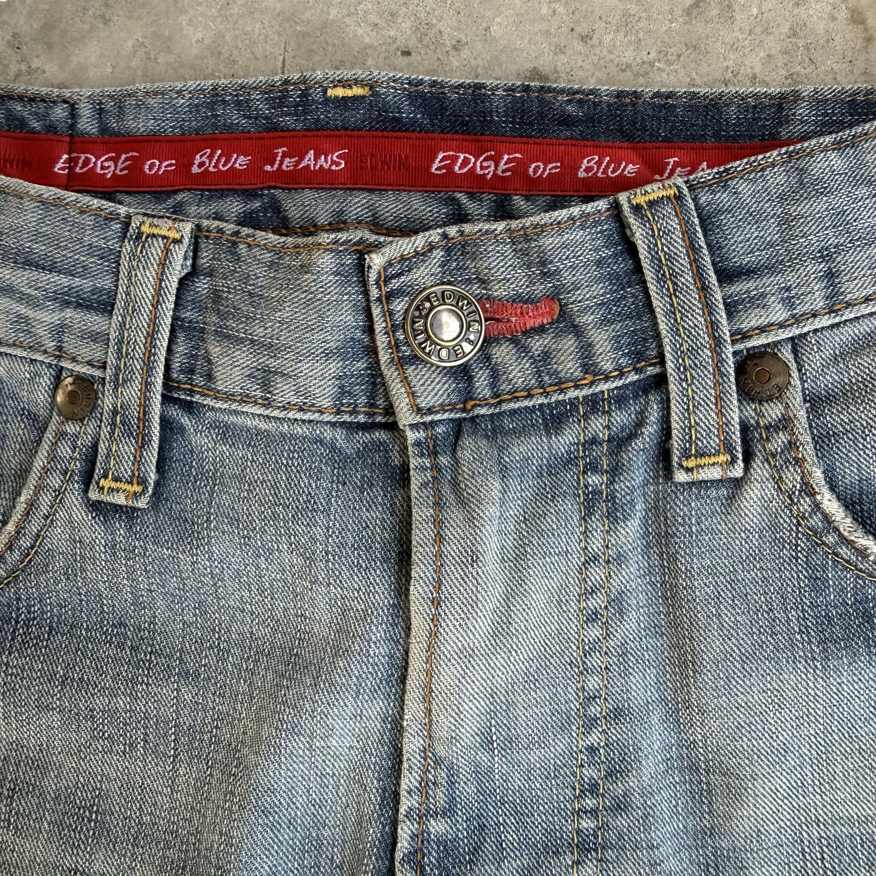 Edwin Vintage Edwin Faded Ripped Denim Jean Pants Size US 34 / EU 50 - 3 Thumbnail