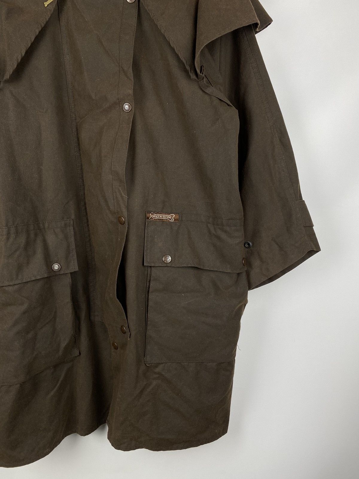 Barbour Driza-Bone vintage wax waxed cotton short weatherall jacket Size US S / EU 44-46 / 1 - 4 Thumbnail