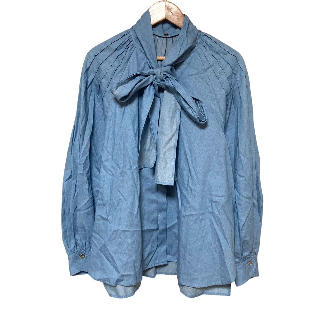 Other Other MUVEIL Bow Tie Tuck Blouse Textile Tops MA244FB002 DUTY FREE for USA Size ONE SIZE - 1 Thumbnail