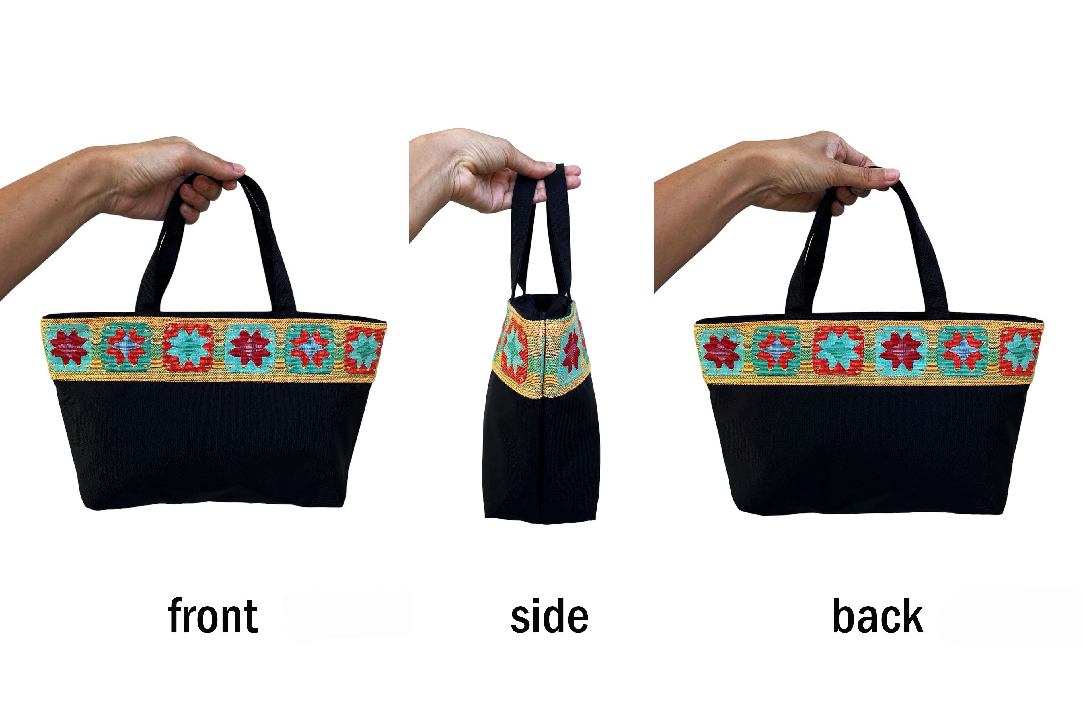Japanese Brand Japanese 'ARUKAN' handbag, colorful floral tapestry detail Size ONE SIZE - 10 Thumbnail