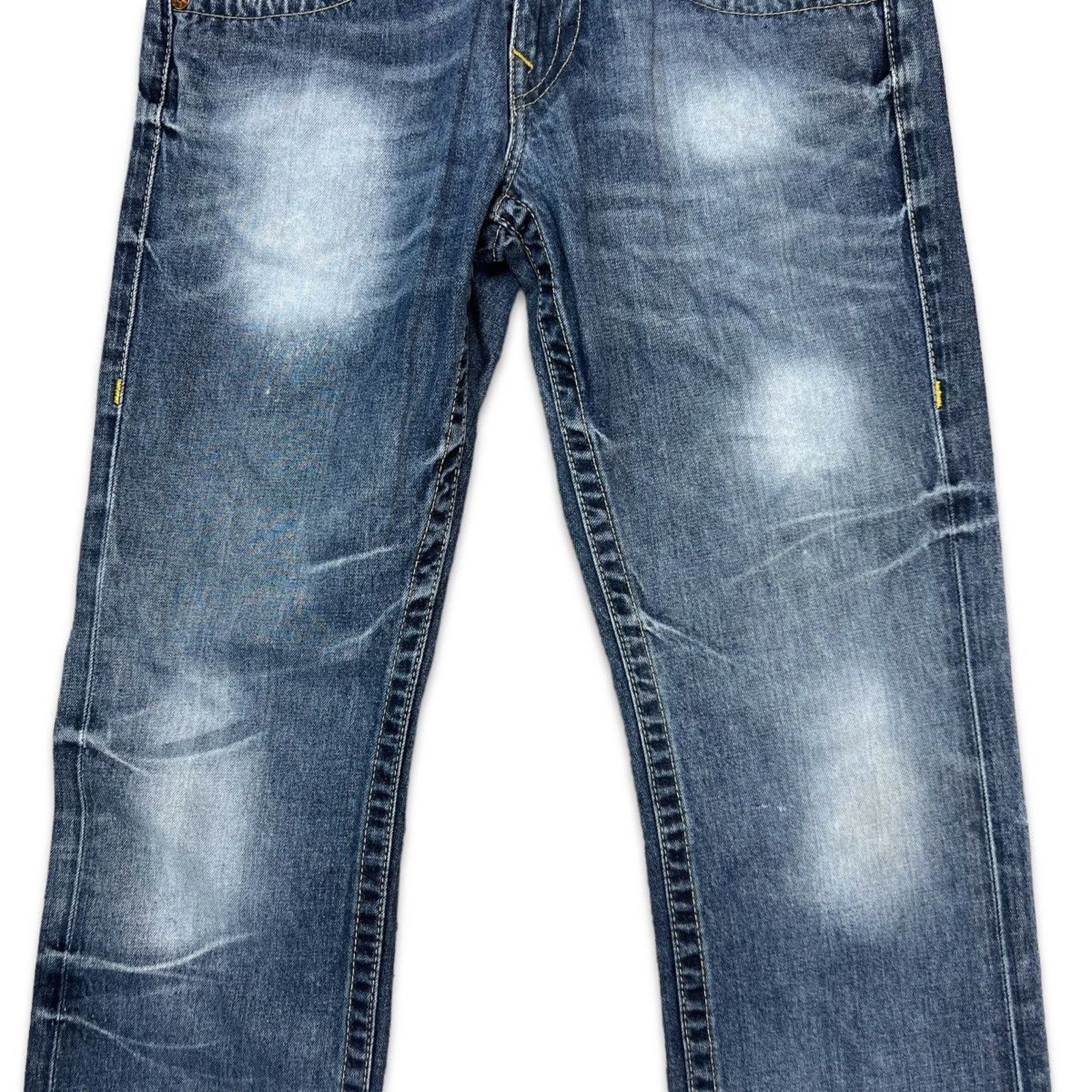 True Religion × Vintage True Religion Jeans 32x28 World Tour Straight Denim Pants Size US 32 / EU 48 - 2 Thumbnail