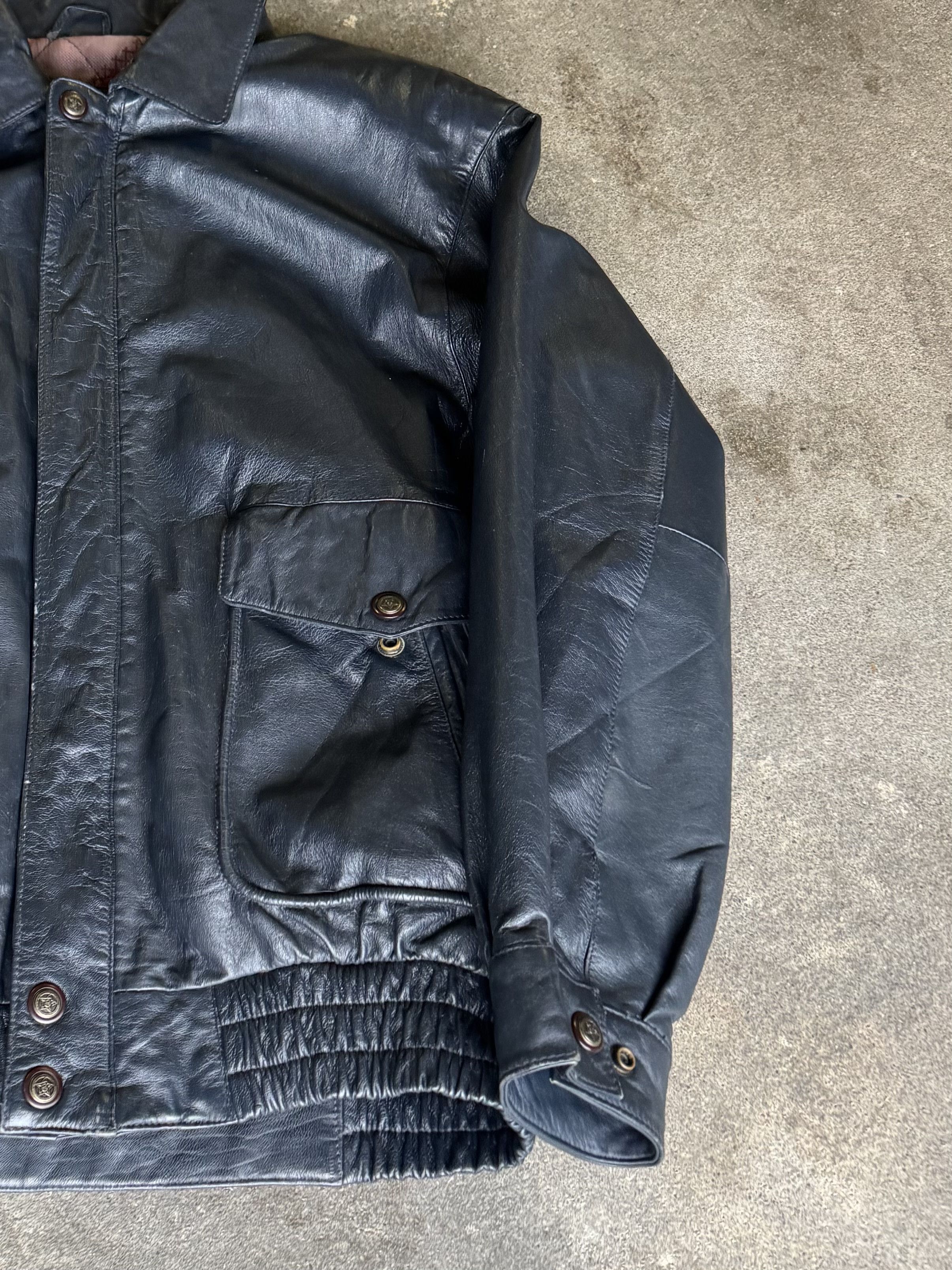 Other Vintage 90s Black Leather Jacket Size US L / EU 52-54 / 3 - 4 Thumbnail