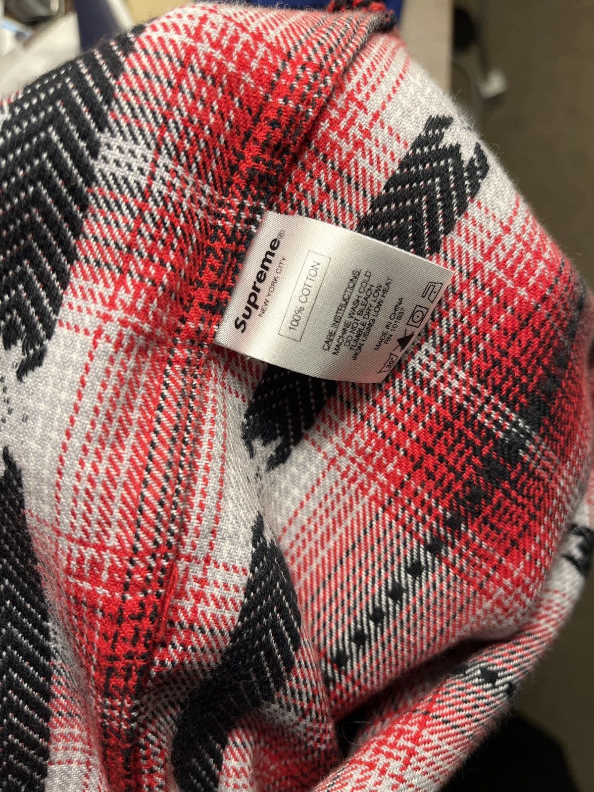Supreme Supreme hooded shadow plaid flannel | Grailed