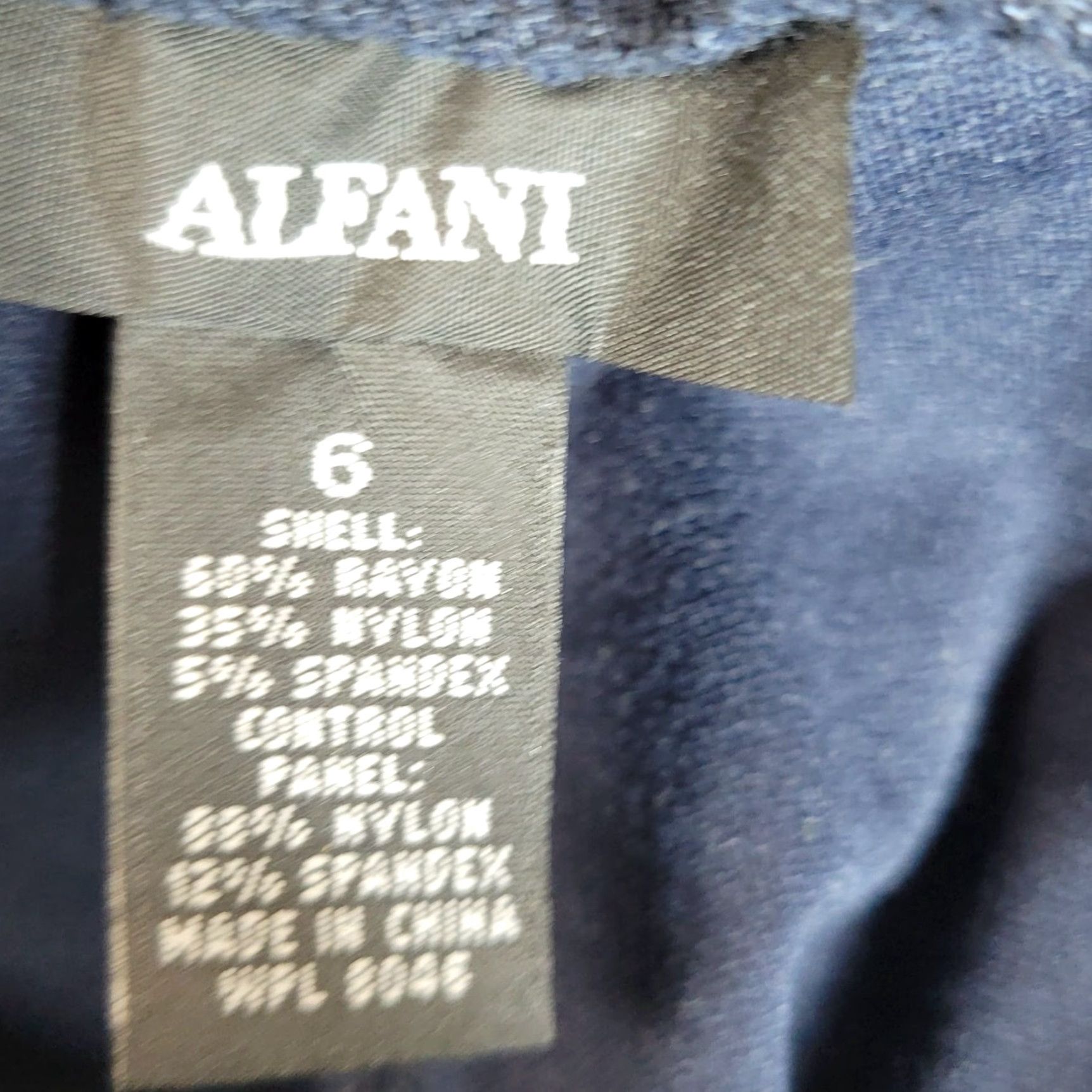 Alfani Alfani Womens Navy Blue Pull-On Ankle Pants With Zipper Detail Size 6 Size 28" / US 6 / IT 42 - 5 Thumbnail