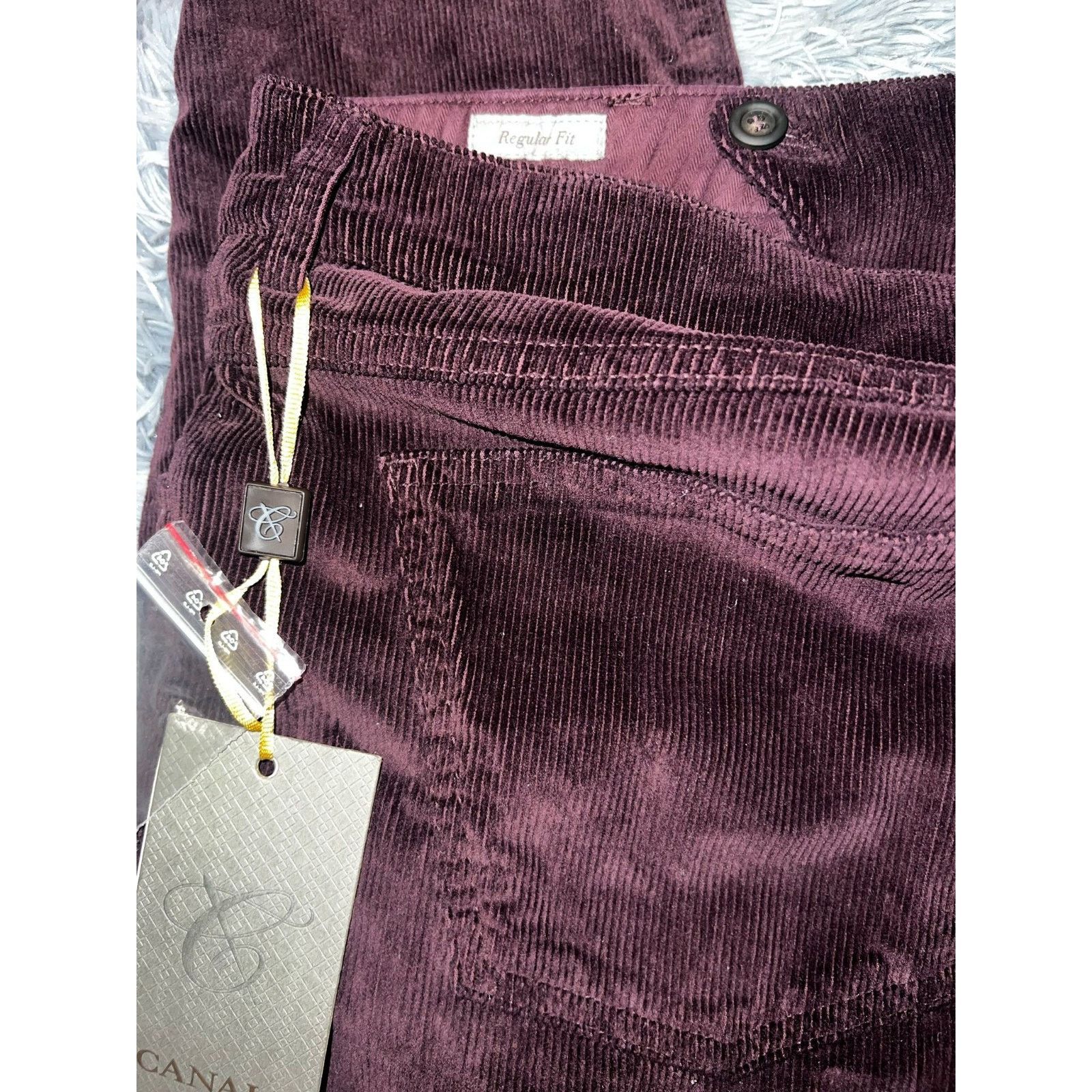 Canali Cordoroy Canali Men's Dark Red Pants Size 56 X Eu Size US 40 / EU 56 - 10 Thumbnail