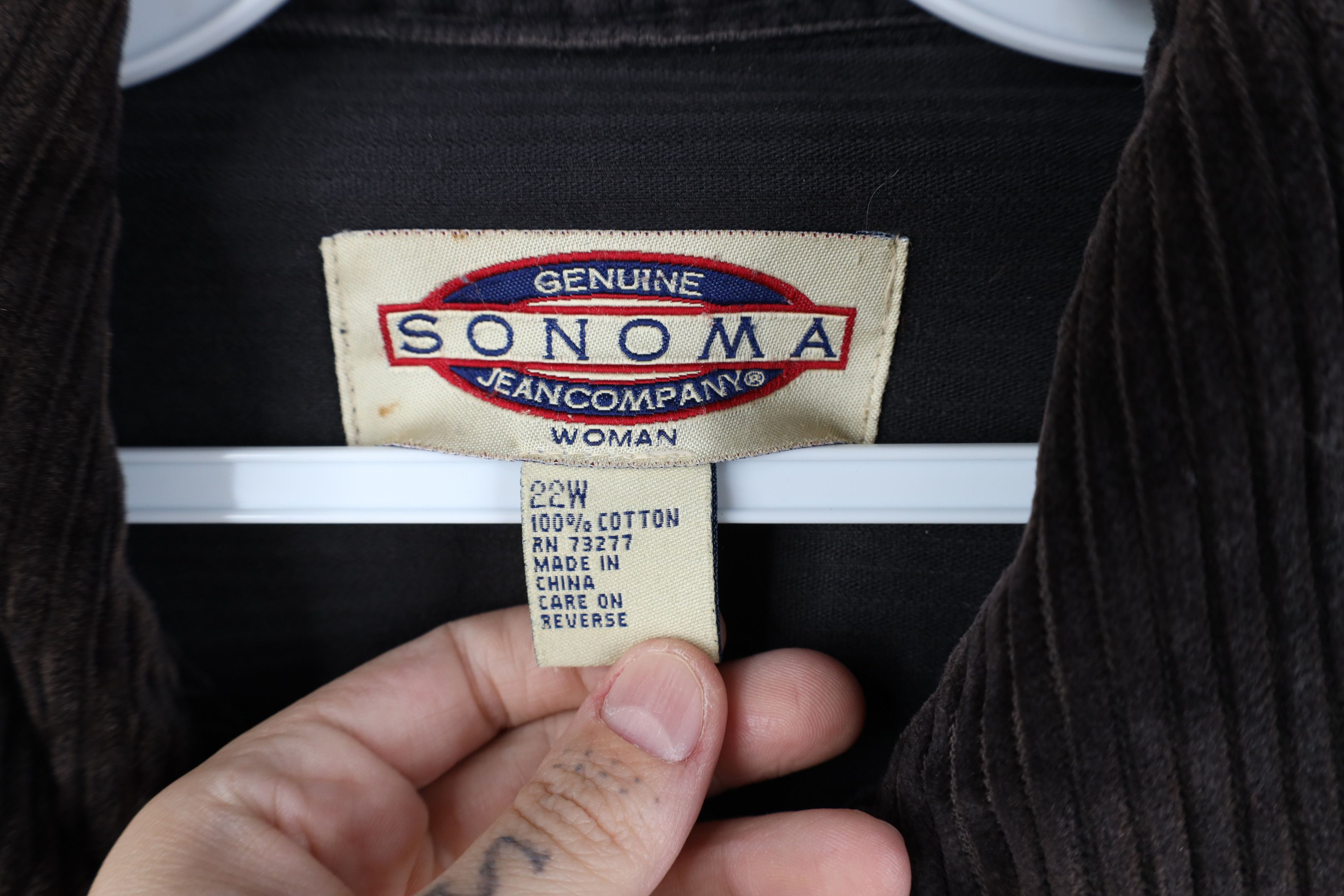 Vintage Vintage 90s Streetwear Full Zip Corduroy Shirt Jacket Black Size 3XL / US 20-22 - 9 Thumbnail