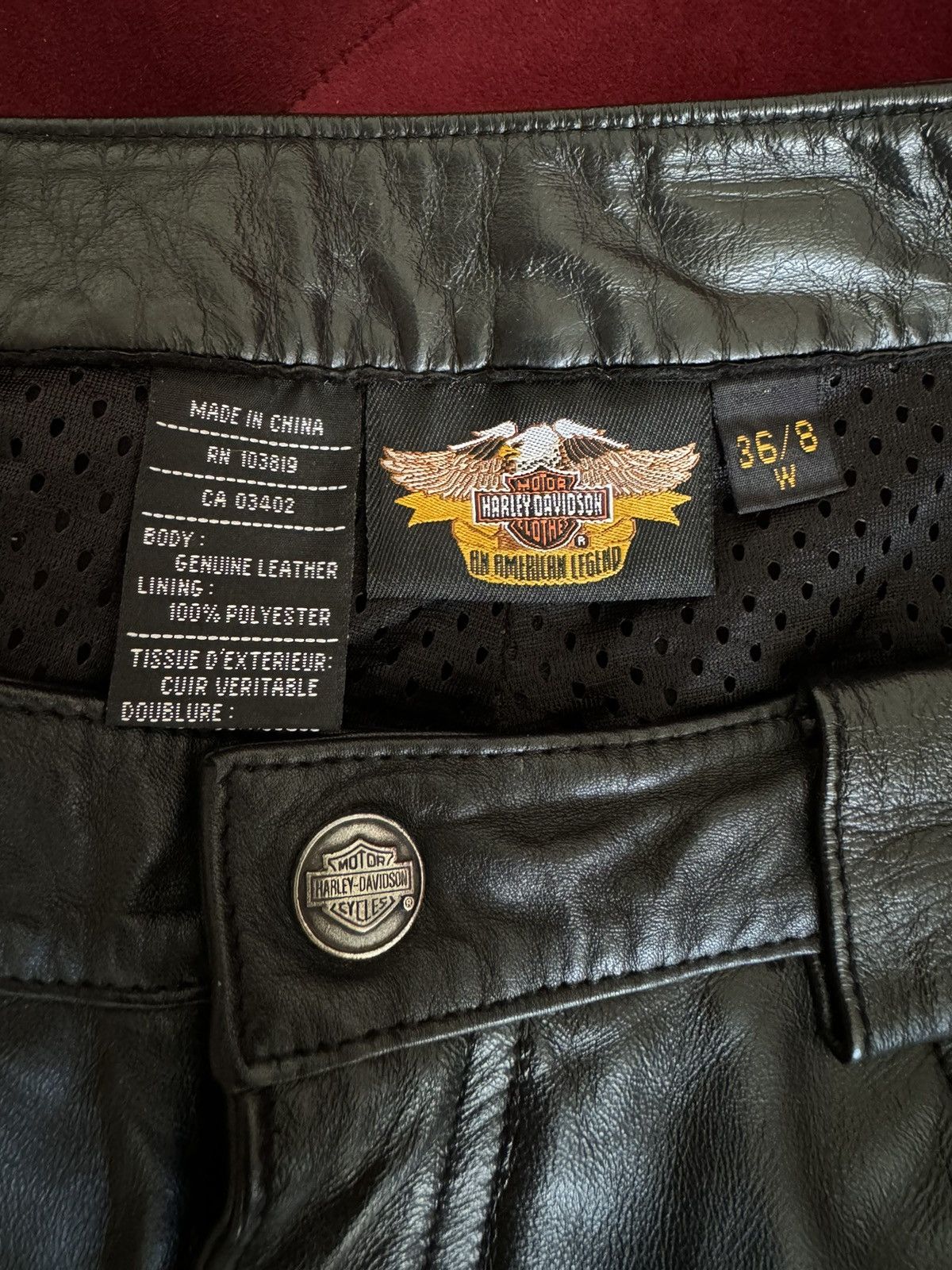 Harley Davidson Harley Davidson black leather pants Size 30" / US 8 / IT 44 - 10 Thumbnail