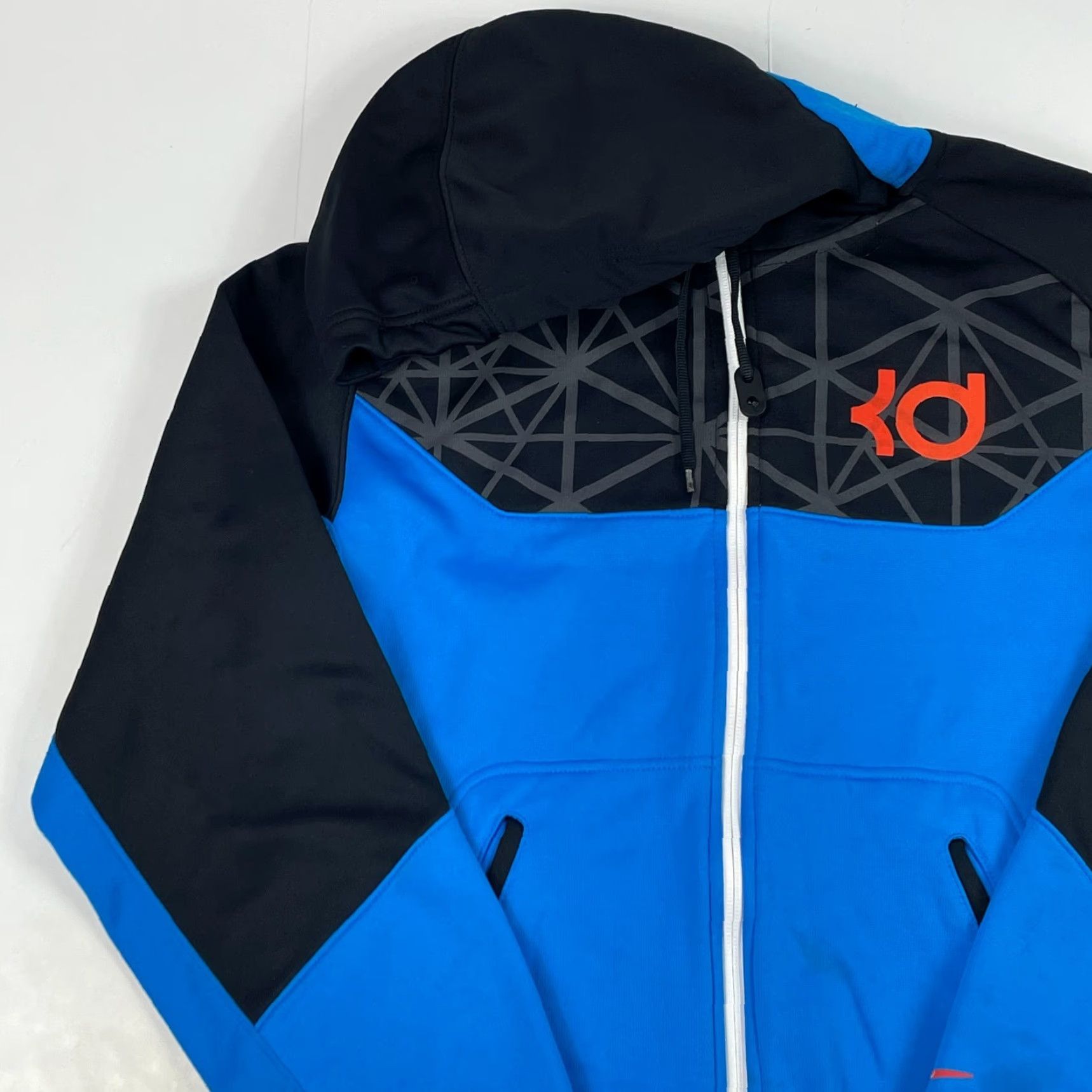 Nike VINTAGE Nike Hoodie Mens Small Blue Kevin Durant KD Therma Full Zip Gym Basketball Lined Size US S / EU 44-46 / 1 - 2 Thumbnail