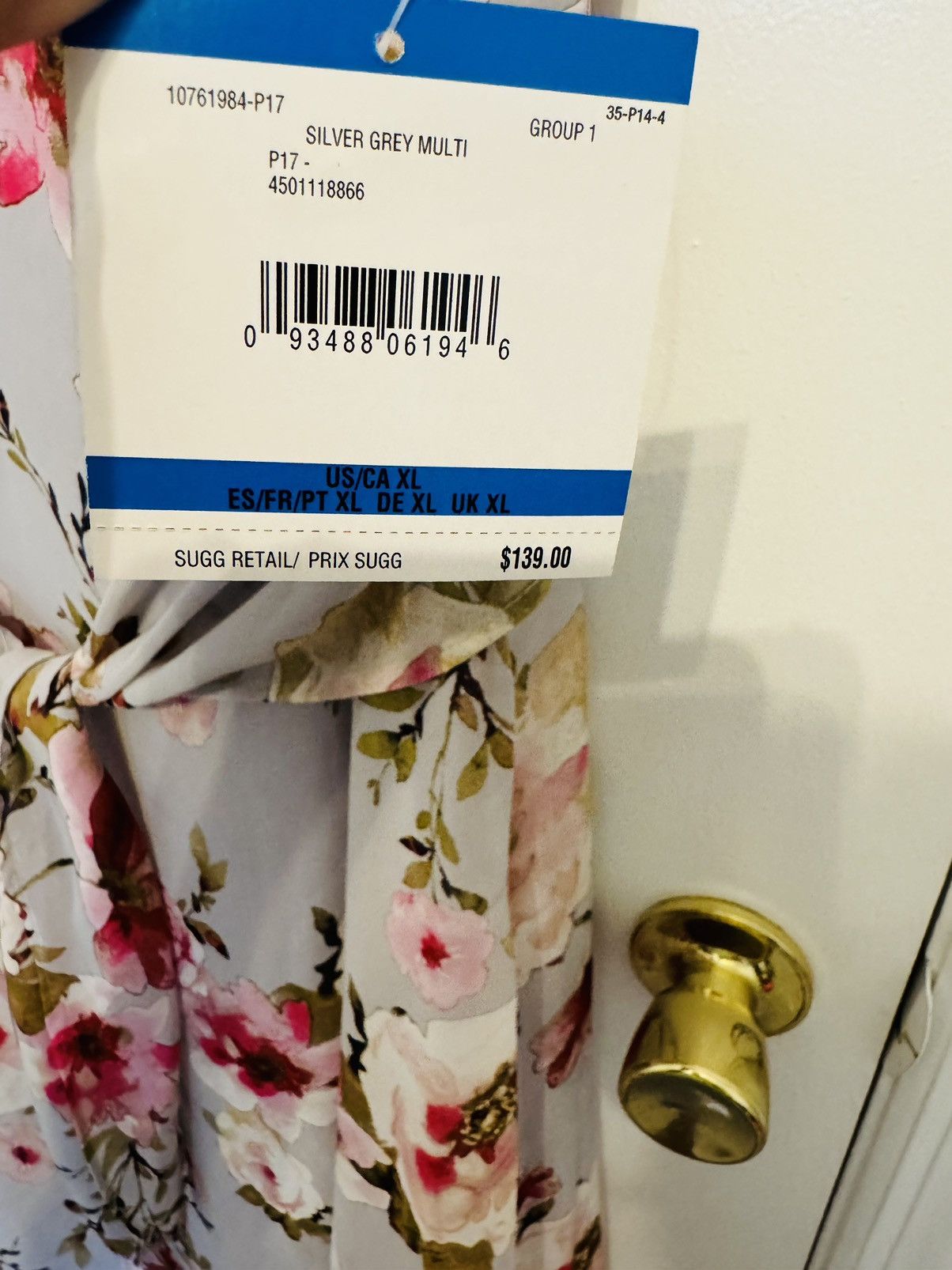 Anne Klein Anne Klein Silver Floral Multi Colored Dress XL Size XL / US 12-14 / IT 48-50 - 6 Thumbnail