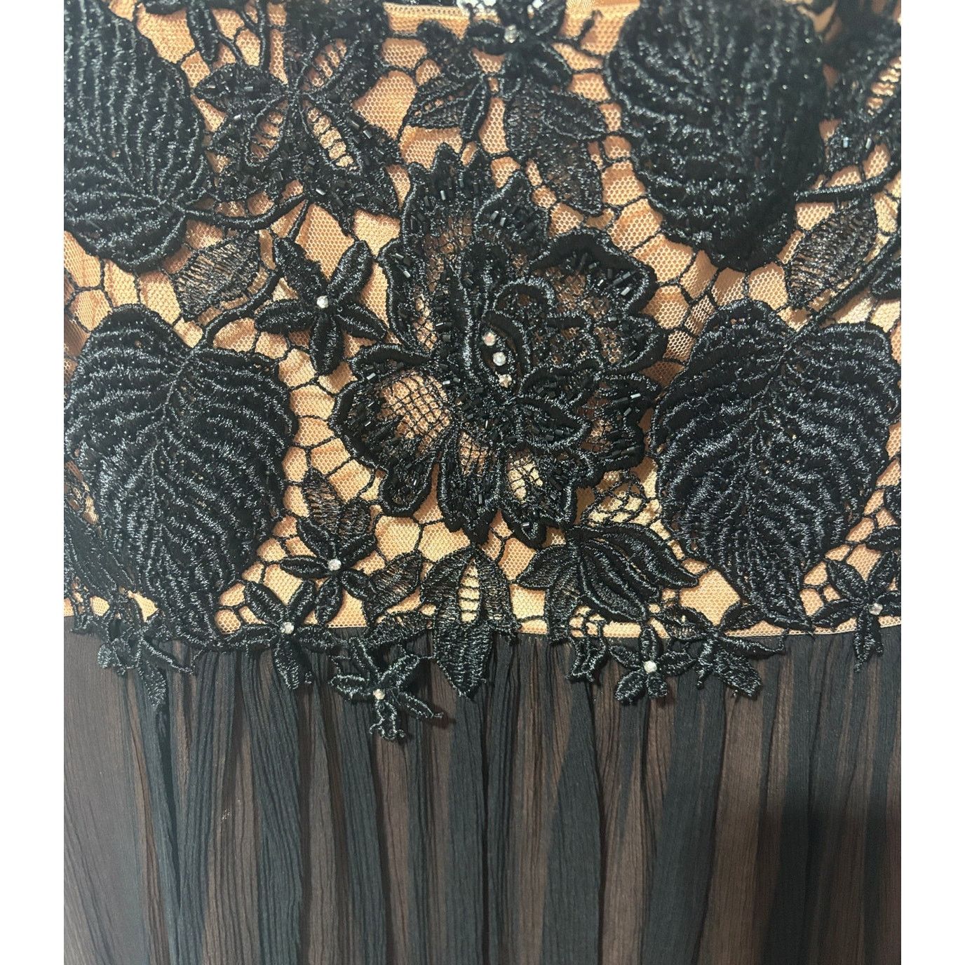 Other JOVANI Womens Black Beaded Silk & Lace Dress | NWT | Size 14 Size XL / US 12-14 / IT 48-50 - 5 Thumbnail