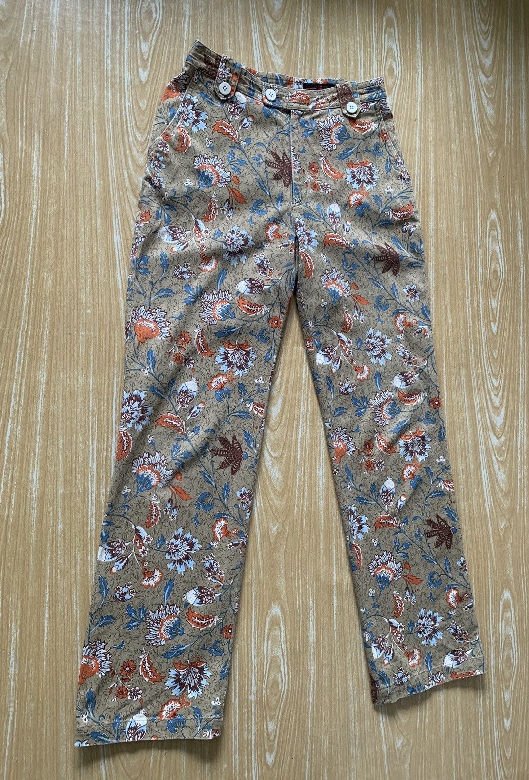 Designer × Hiroko Koshino Homme × Japanese Brand 🔥 Hiroko Koshino Floral Full print Pants Size 26" / US 2 / IT 38 - 4 Thumbnail