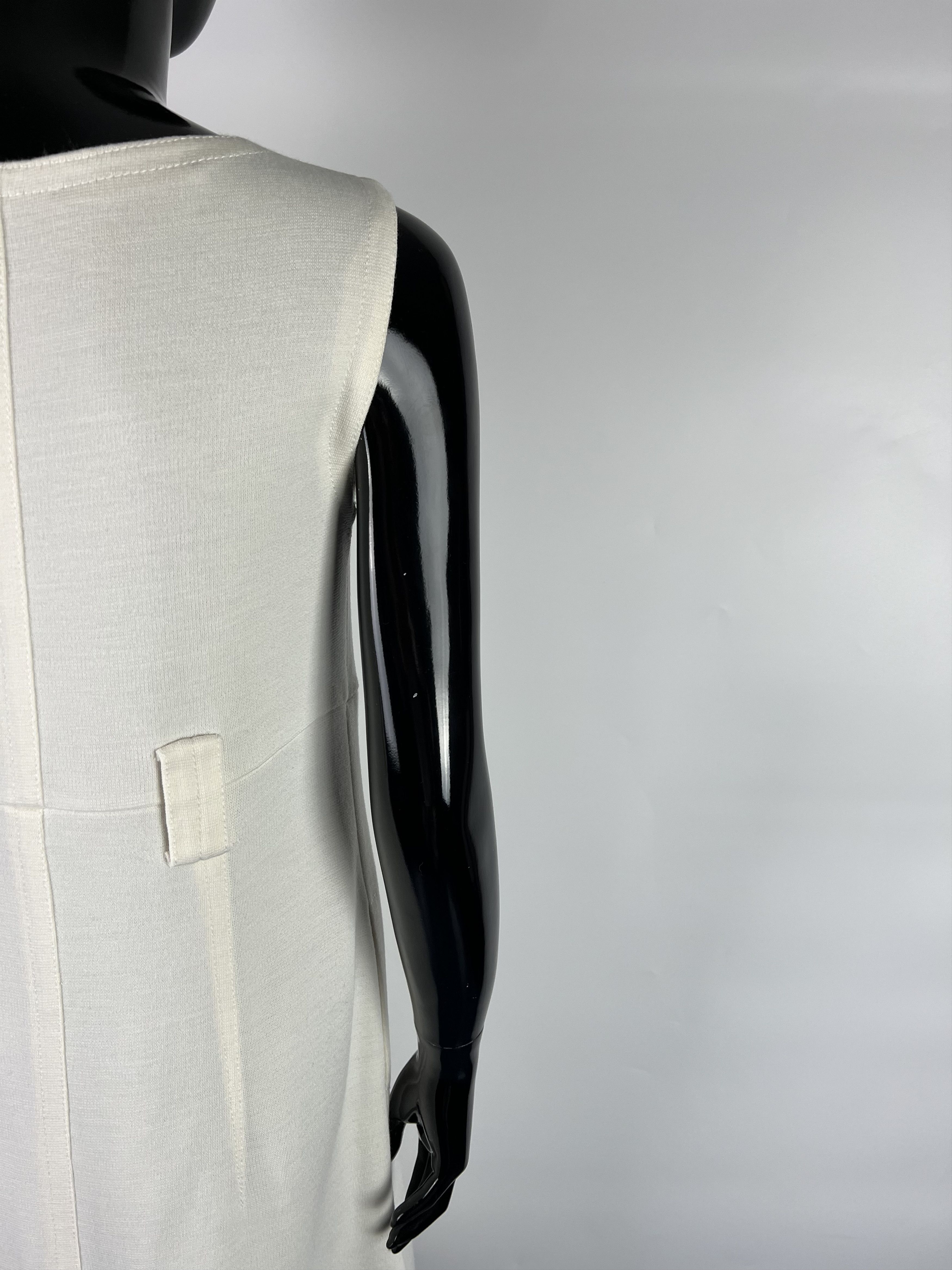 Max Mara Max Mara Studio Ivory Sleeveless Knee Dress Size 42 Size S / US 4 / IT 40 - 4 Thumbnail
