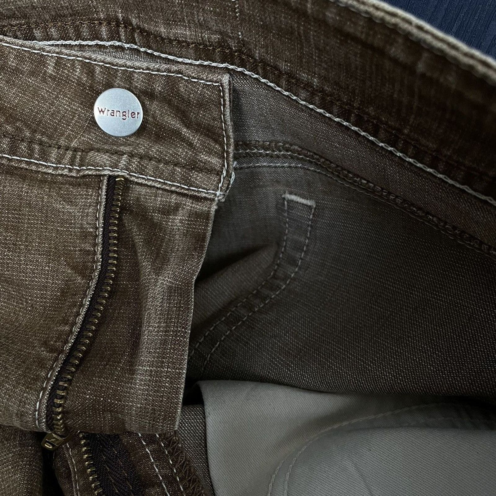 Japanese Brand × Wrangler 🇯🇵VTG WRANGLER Flared Tan Denim Size US 29 - 5 Thumbnail