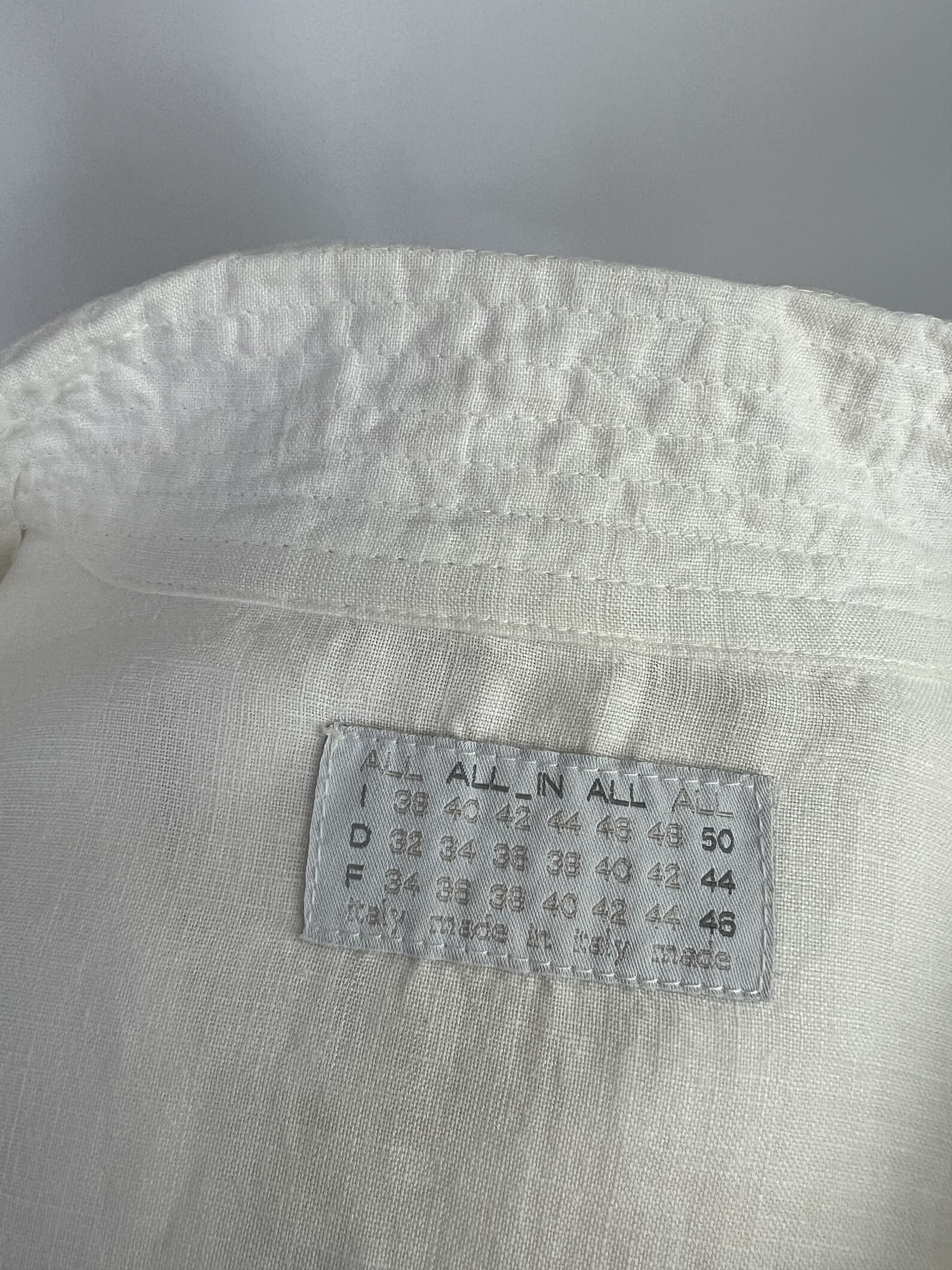 Other All In All 100% Linen Long Sleeve Button Shirt Dress IT50 Size XXL / US 16-18 / IT 52-54 - 9 Thumbnail