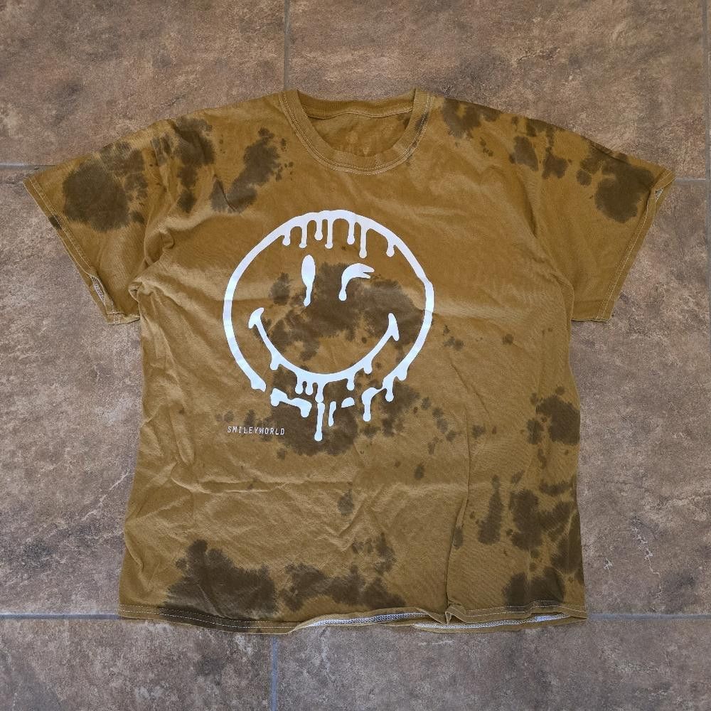 Designer Chocolate Tie Dyed SW Short Sleeve Size M / US 6-8 / IT 42-44 - 1 Thumbnail