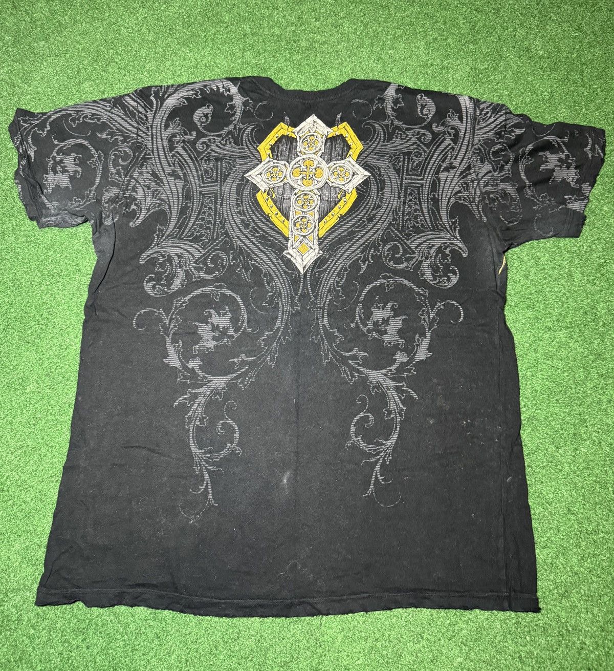 Affliction Y2K Affliction MMA Skull Gothic Biker 2XL Grunge T Shirt Size US XXL / EU 58 / 5 - 4 Thumbnail