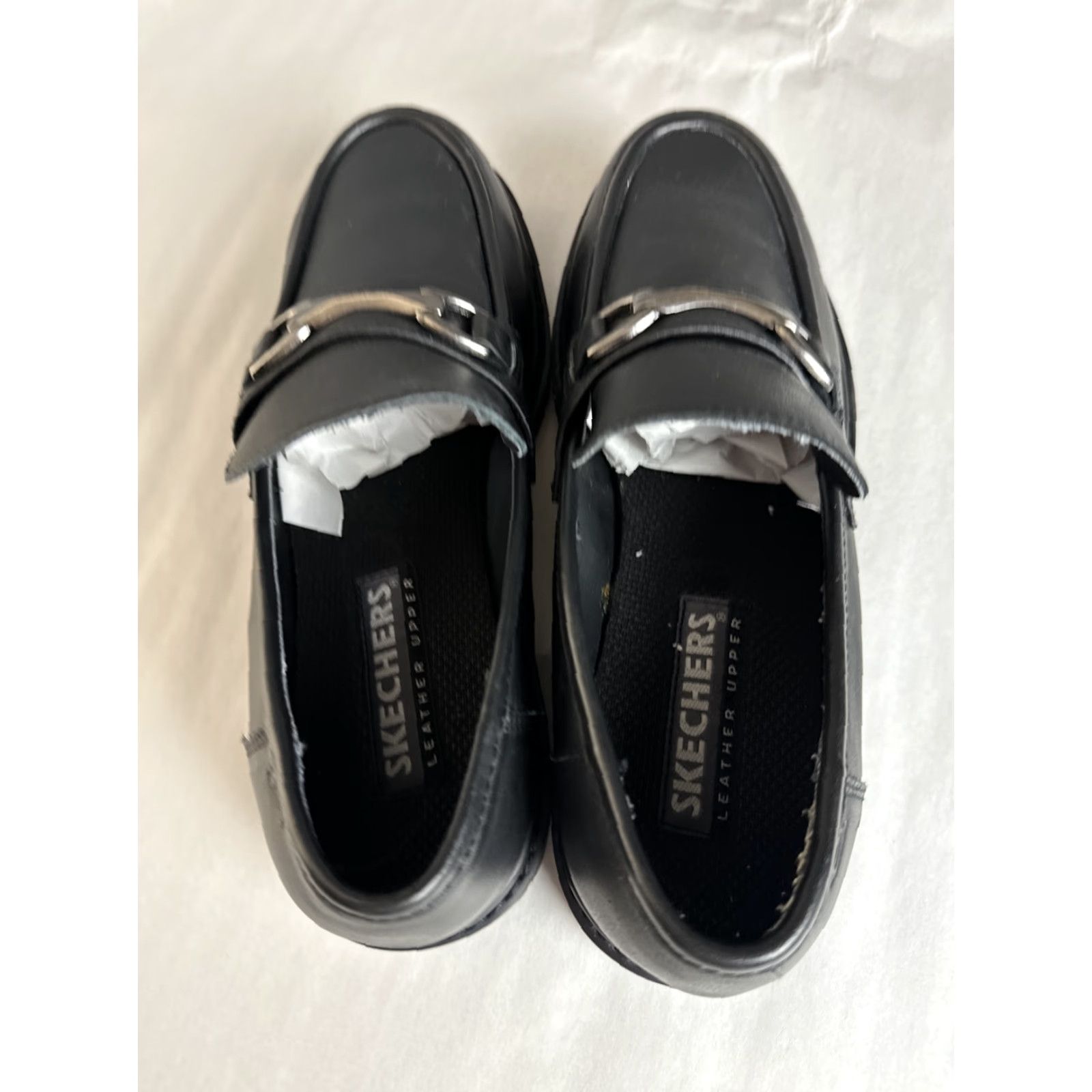 SKECHERS Skechers Y2K Chunky Loafer Boots Slip On Black Leather Mens Sz 10 New No Box Size US 10 / EU 43 - 7 Thumbnail