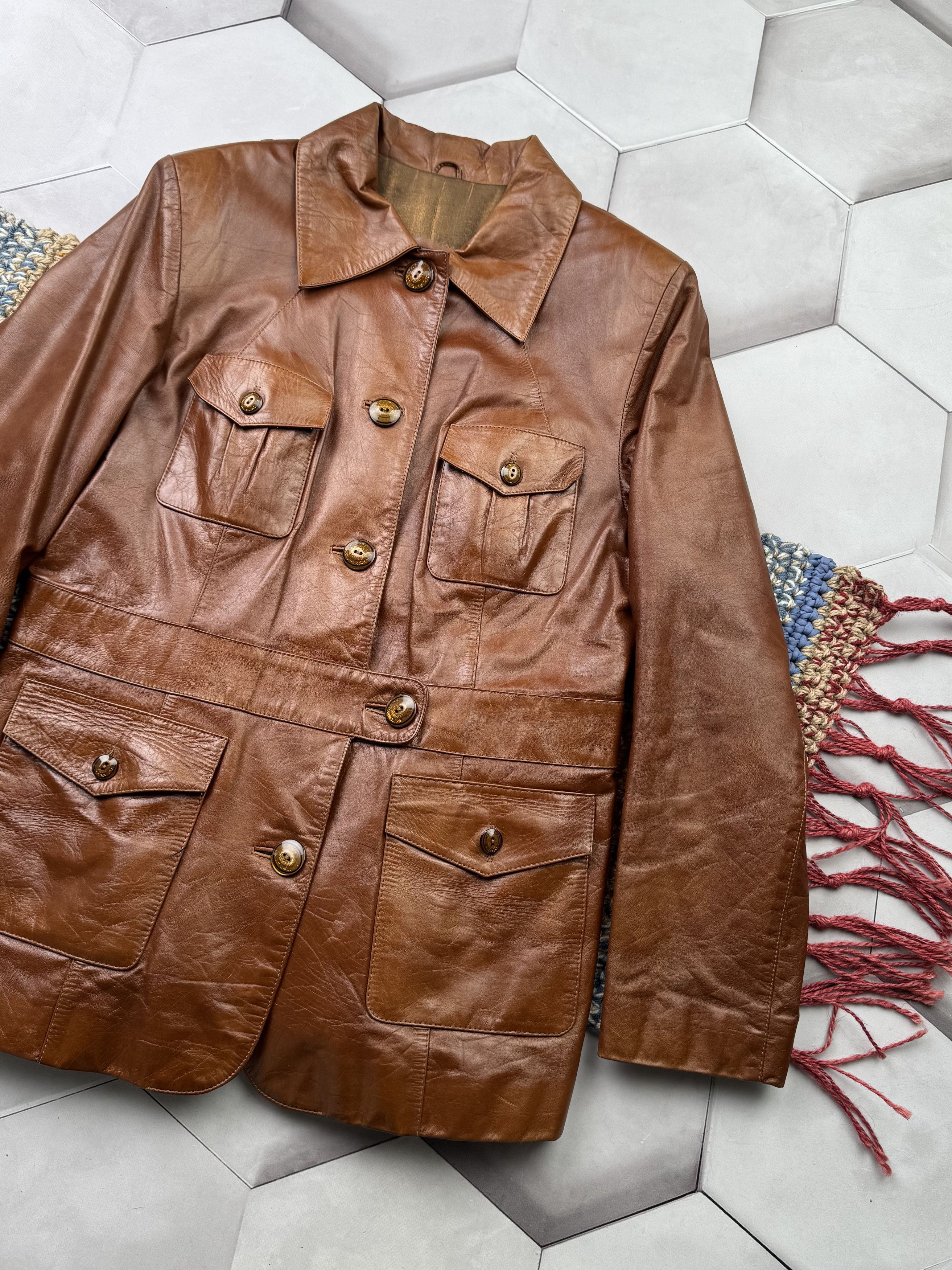 Vintage Vintage Leather Jacket (ES9) Size M / US 6-8 / IT 42-44 - 3 Thumbnail