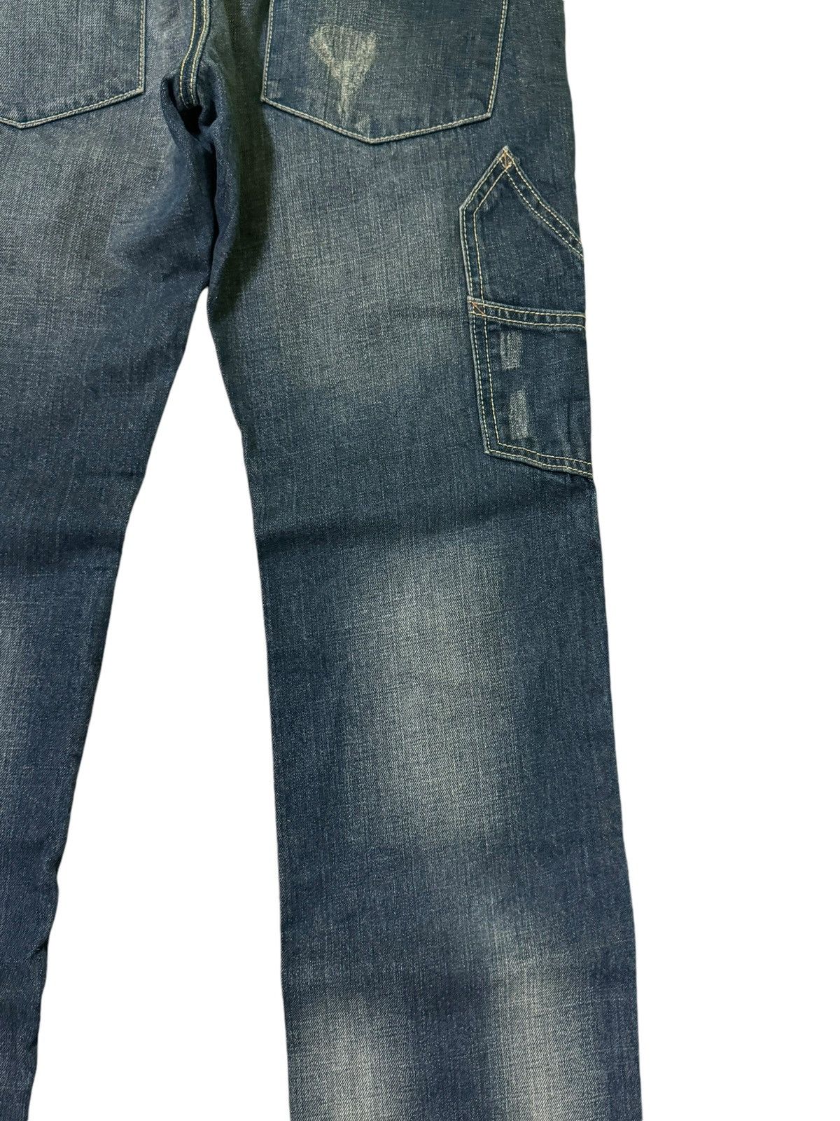 Japanese Brand Double Knee Multipocket Free Gate Distressed Denim Size US 29 - 14 Thumbnail