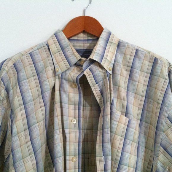 Hickey Freeman HICKEY FREEMAN MENS LINEN BUTTON DOWN CASUAL SHIRT SIZE: XL Size US XL / EU 56 / 4 - 2 Thumbnail